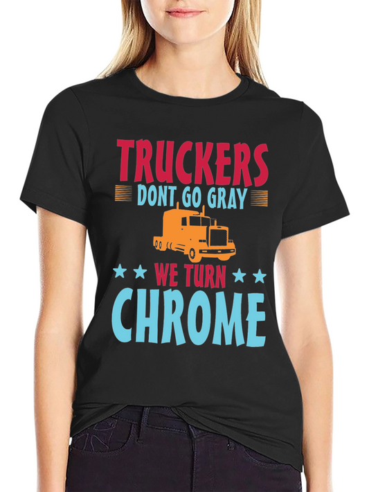 Trucker Chrome T-Shirt - Bold Graphic Tee