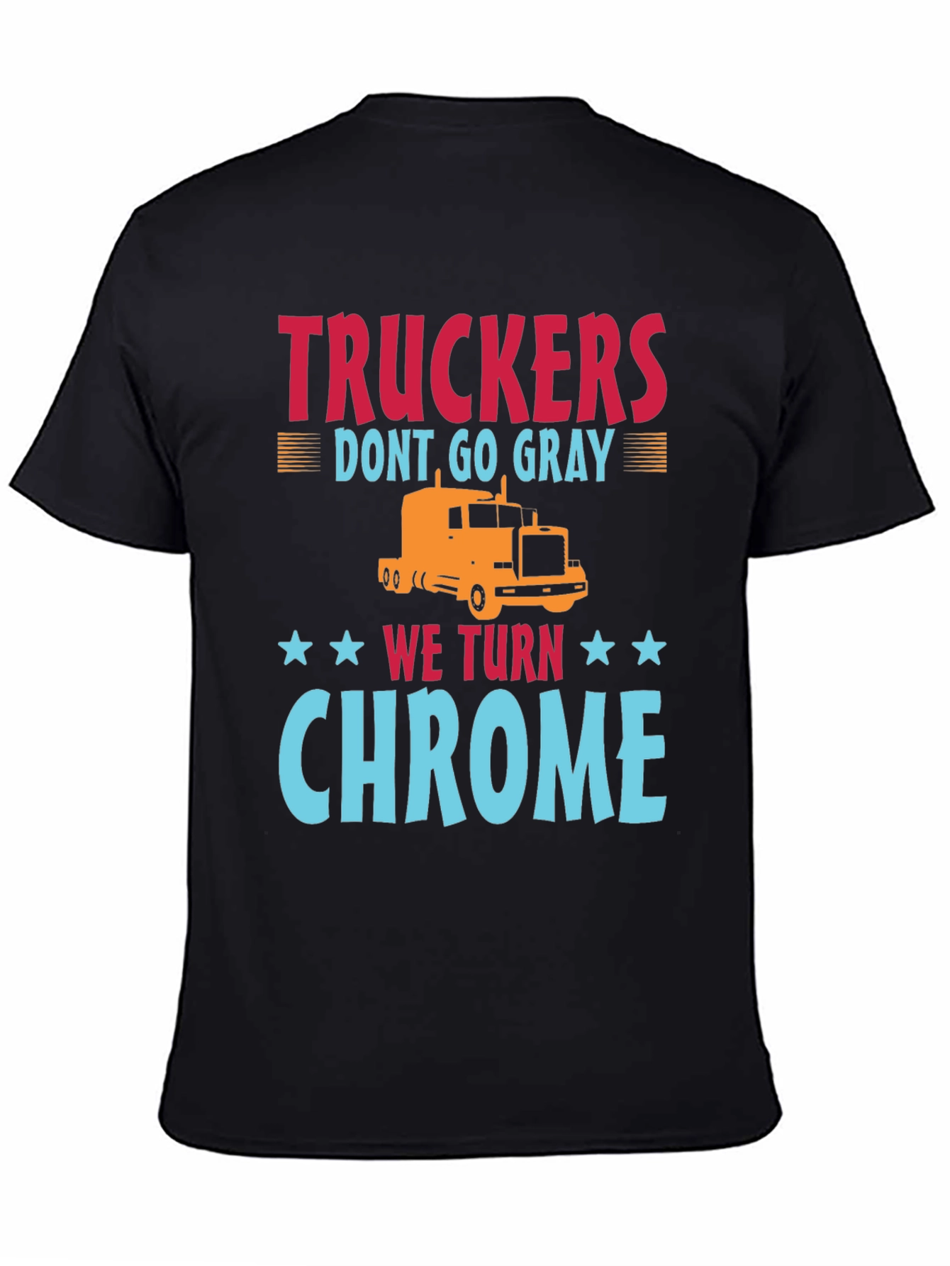 Trucker Chrome T-Shirt - Bold Graphic Tee