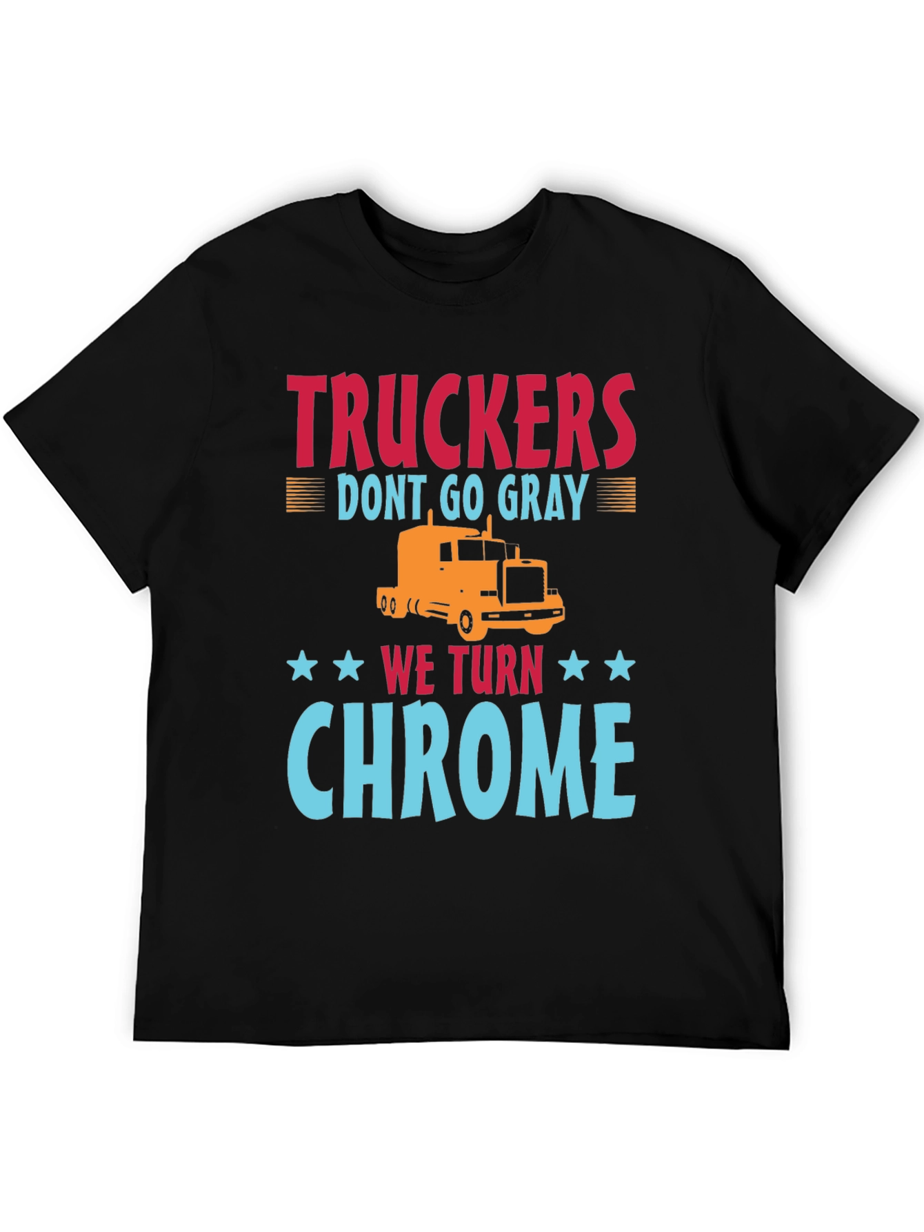 Trucker Chrome T-Shirt - Bold Graphic Tee