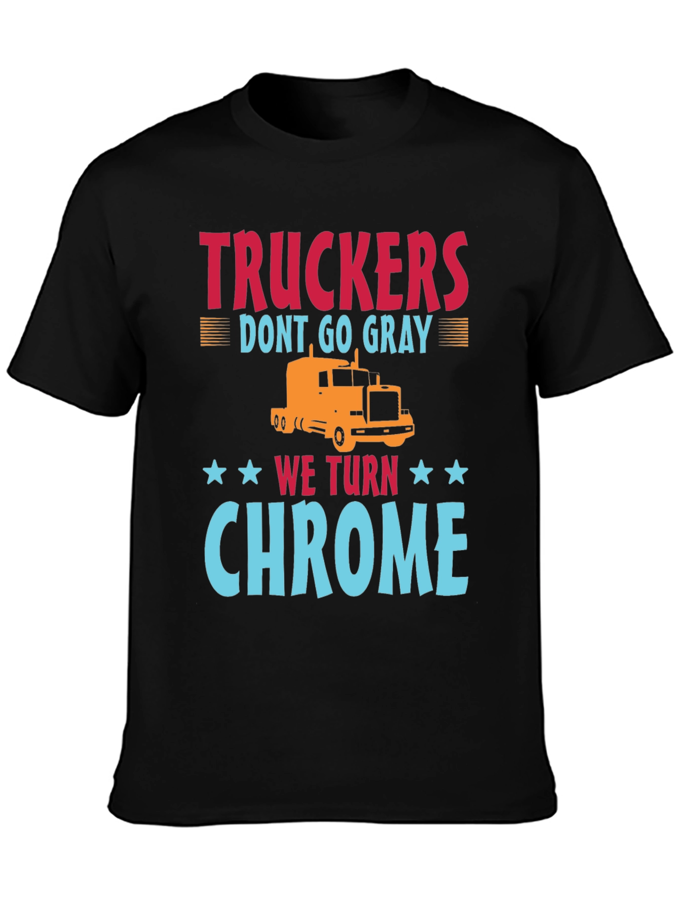 Trucker Chrome T-Shirt - Bold Graphic Tee