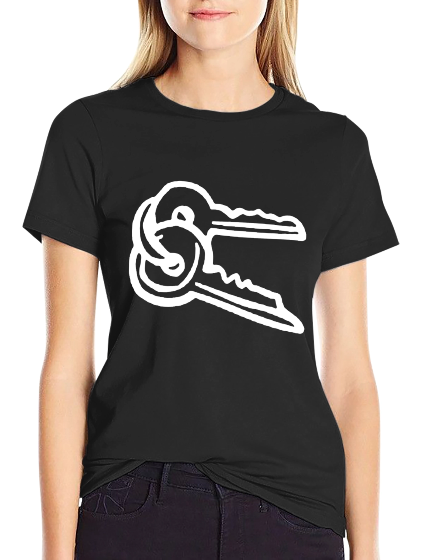Keys Graphic Black Tee