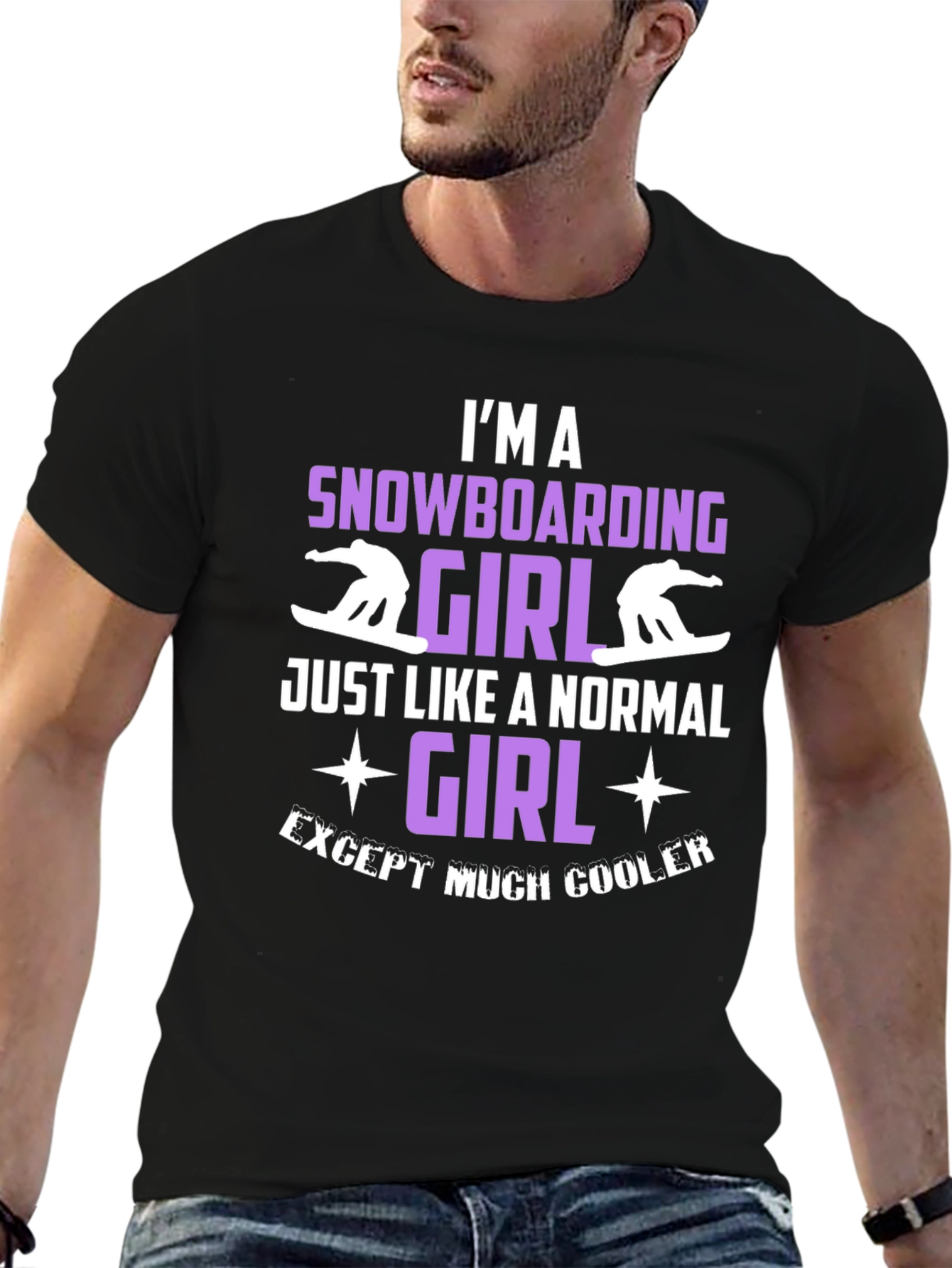 Snowboarding Girl Graphic Tee - Cool & Unique T-Shirt