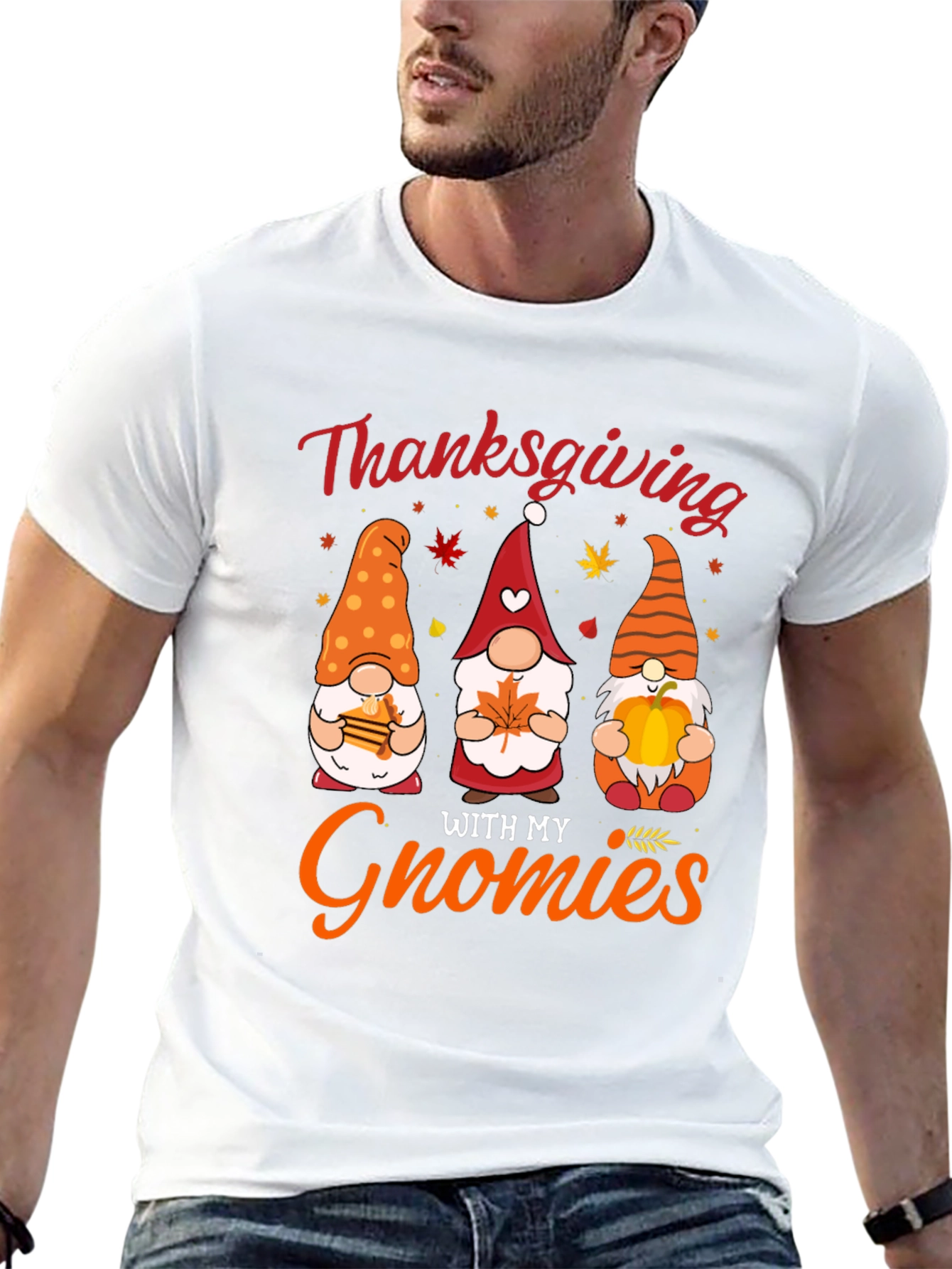 Thanksgiving Gnomies T-Shirt Holiday Fun