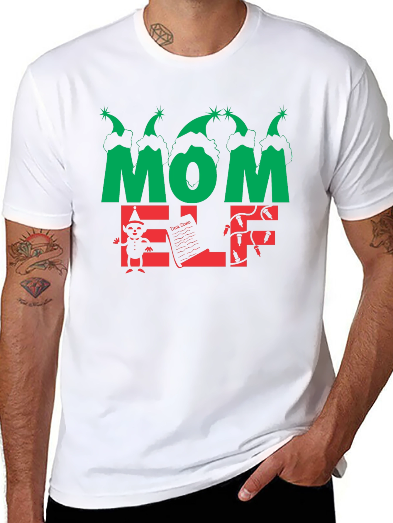 Mom Elf Christmas T-Shirt