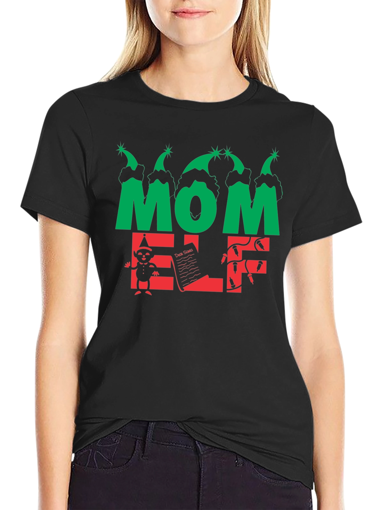 Mom Elf Christmas T-Shirt