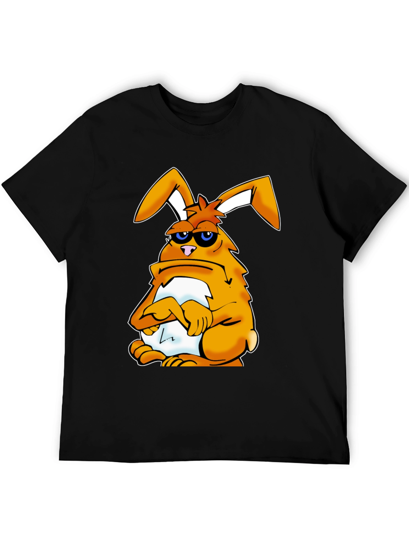 Grumpy Bunny T-Shirt - Funny Cartoon Rabbit Tee