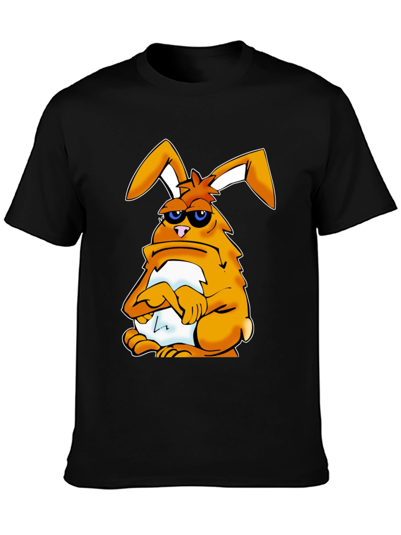 Grumpy Bunny T-Shirt - Funny Cartoon Rabbit Tee