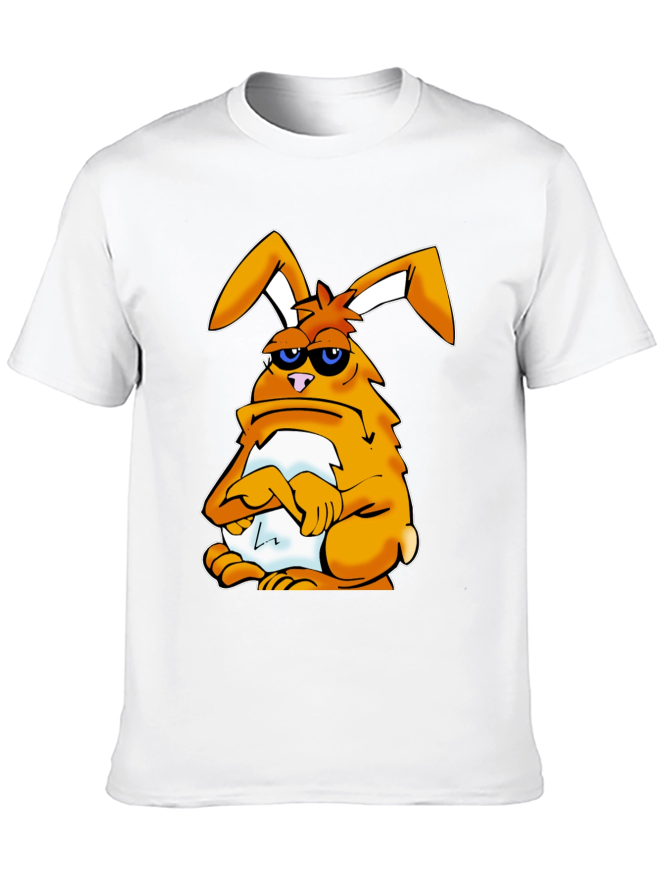 Grumpy Bunny T-Shirt - Funny Cartoon Rabbit Tee
