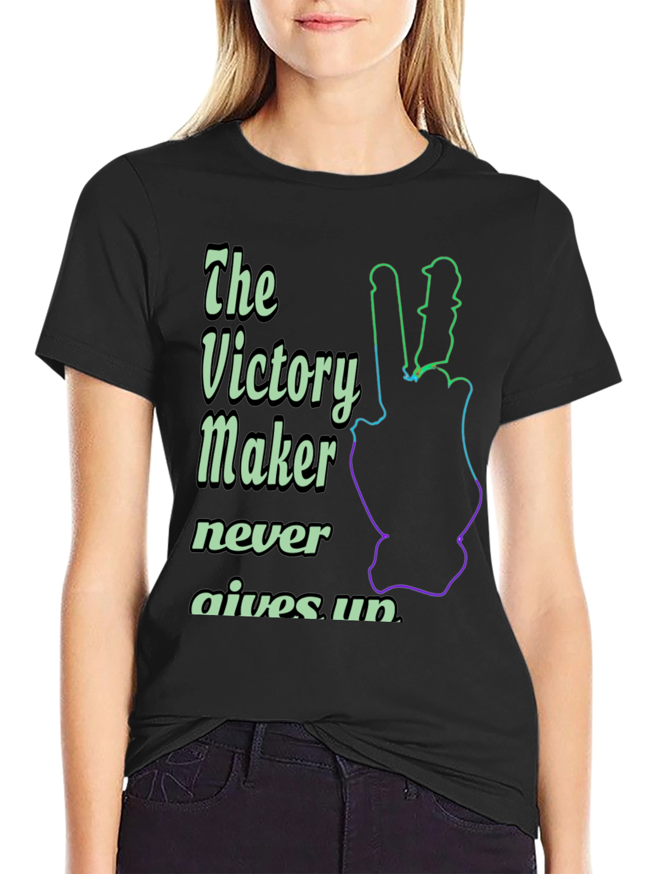 Victory Maker Never Gives Up T-Shirt