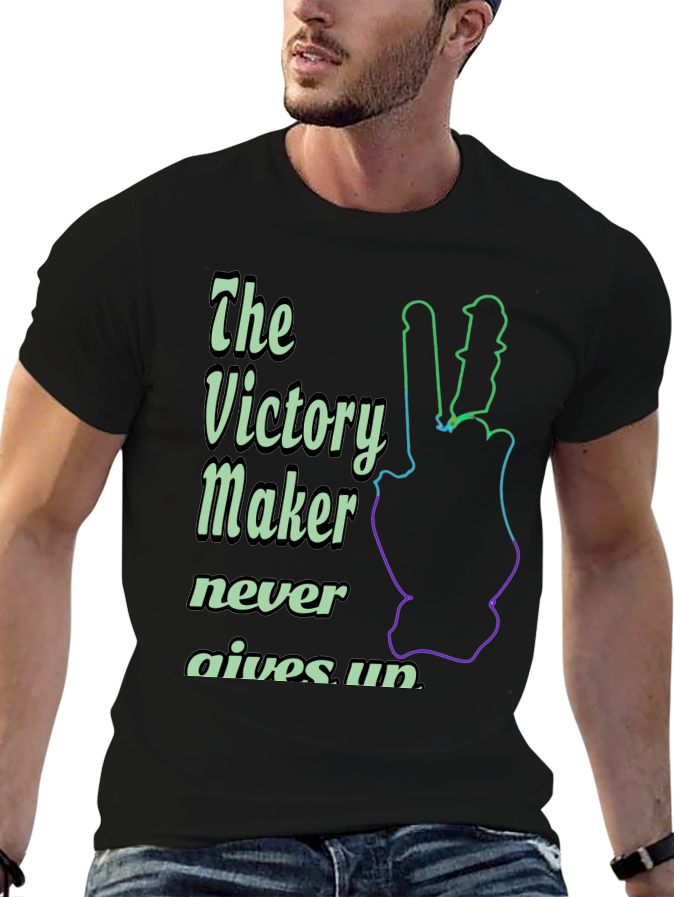 Victory Maker Never Gives Up T-Shirt