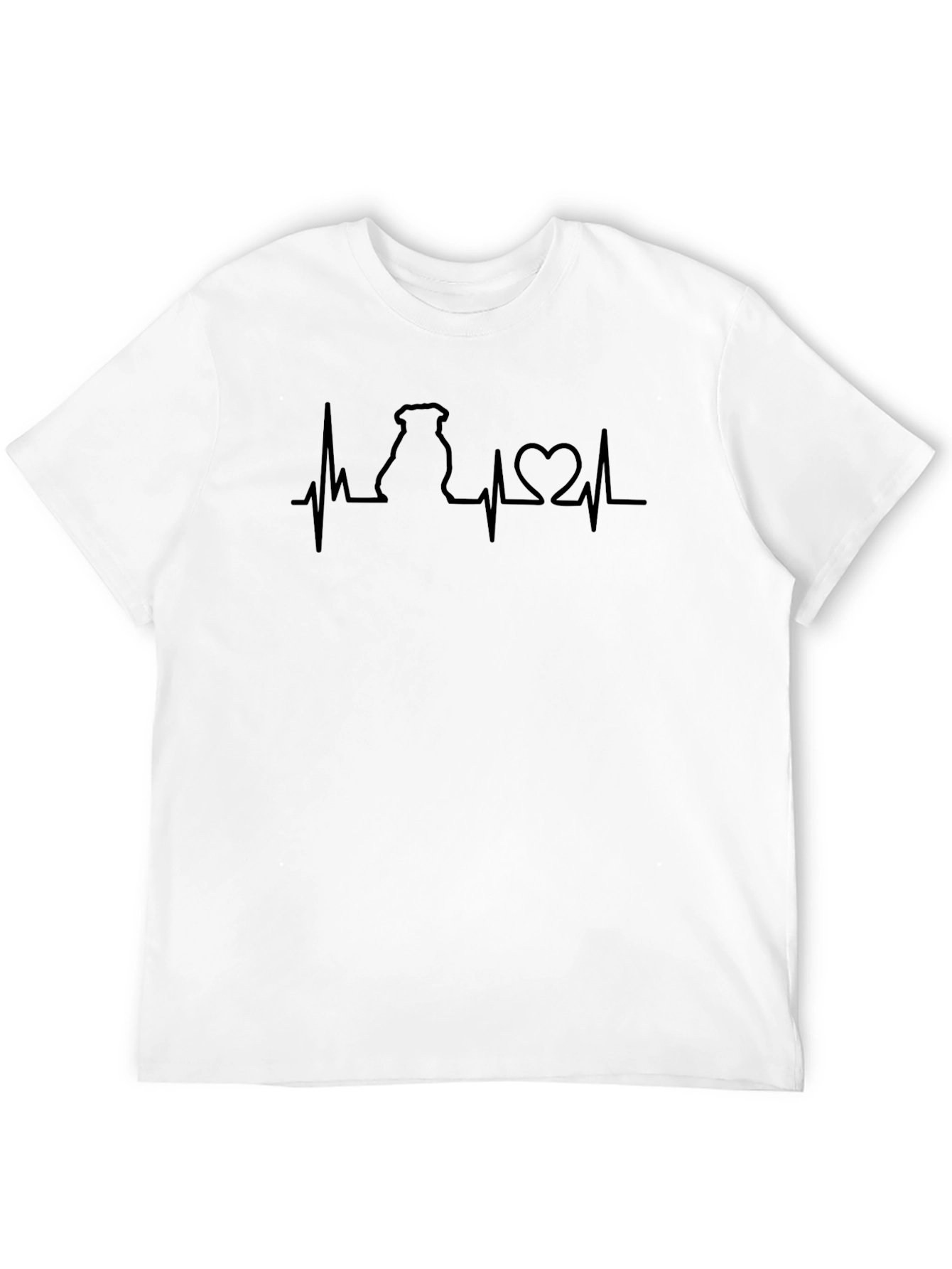 Dog Lover ECG Heartbeat T-Shirt