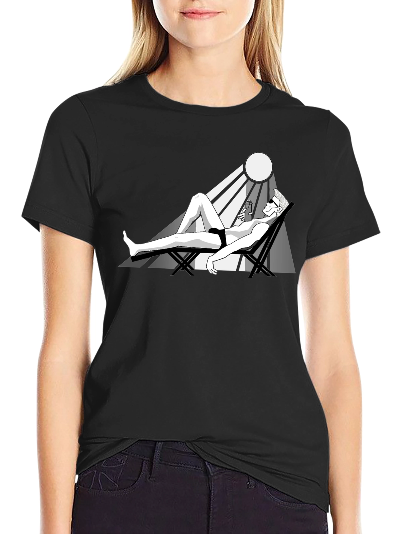 Sunbathing T-Shirt: Relaxing Graphic Tee