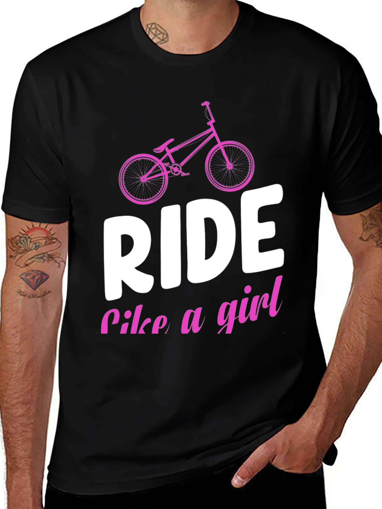 Ride Like a Girl Black T-Shirt
