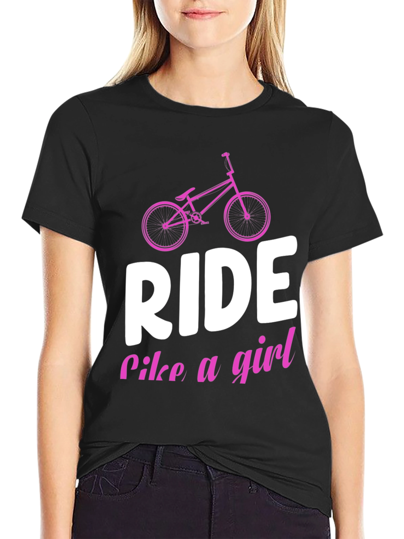 Ride Like a Girl Black T-Shirt