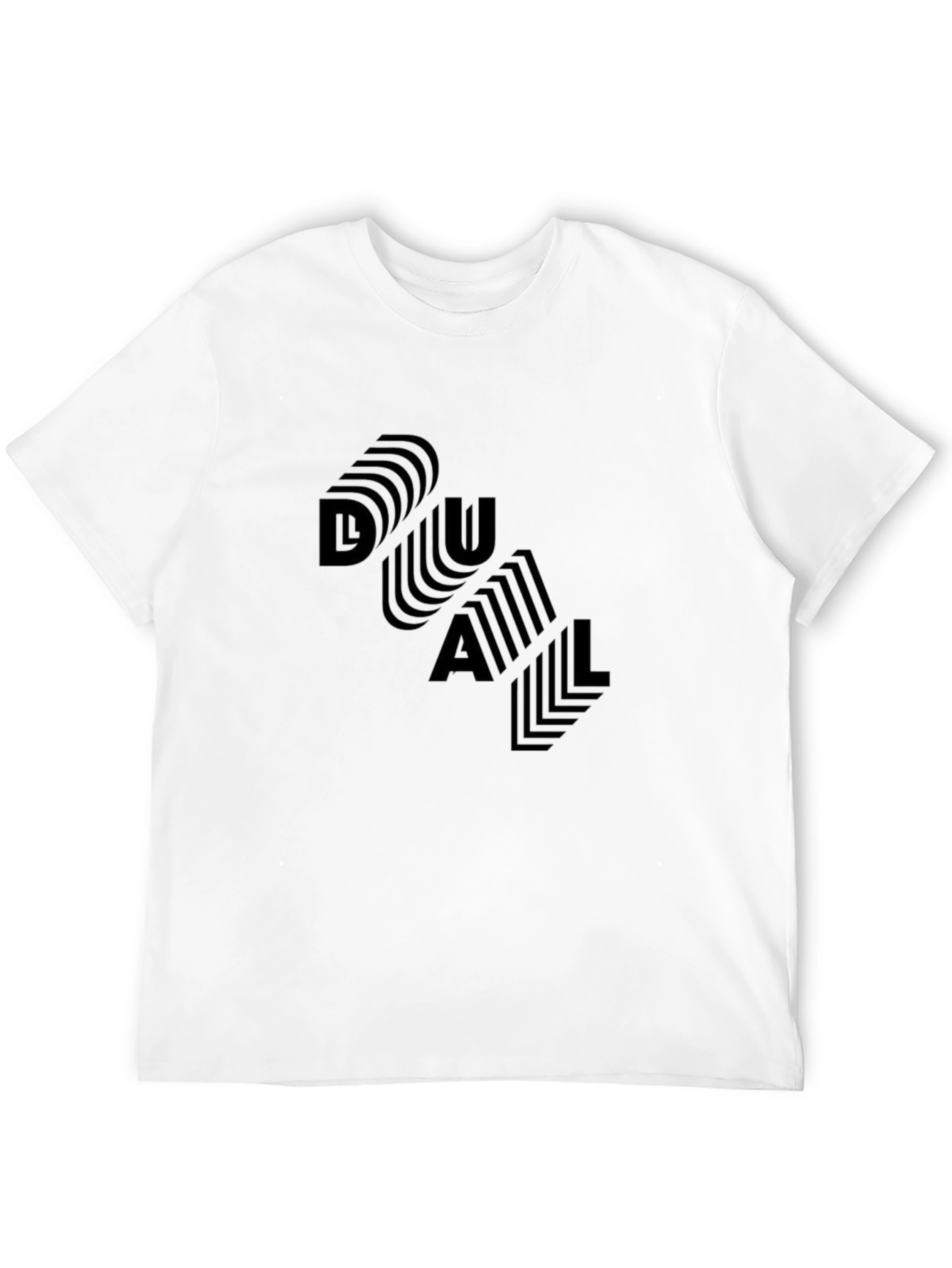 DUAL Graphic Print Black T-Shirt