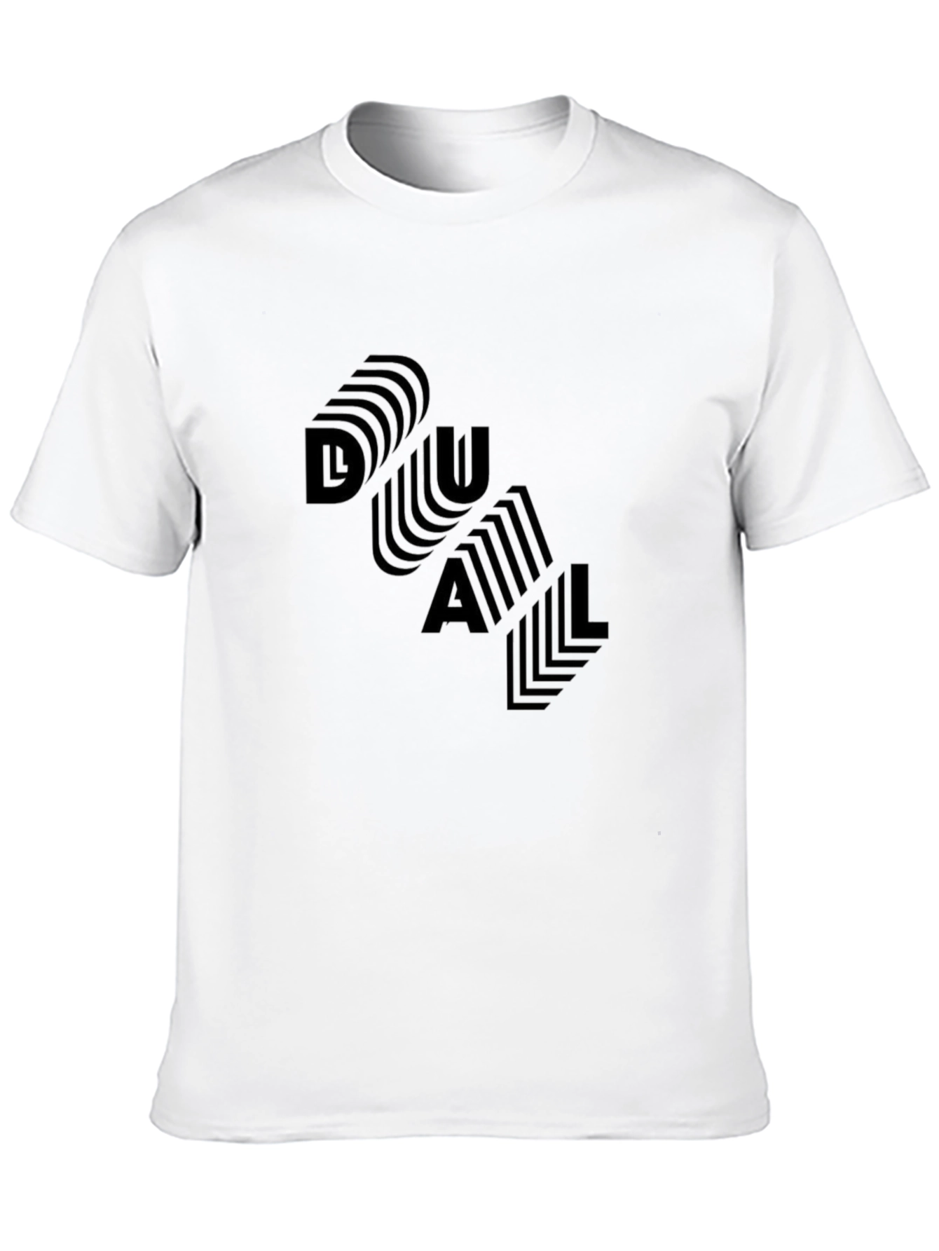 DUAL Graphic Print Black T-Shirt