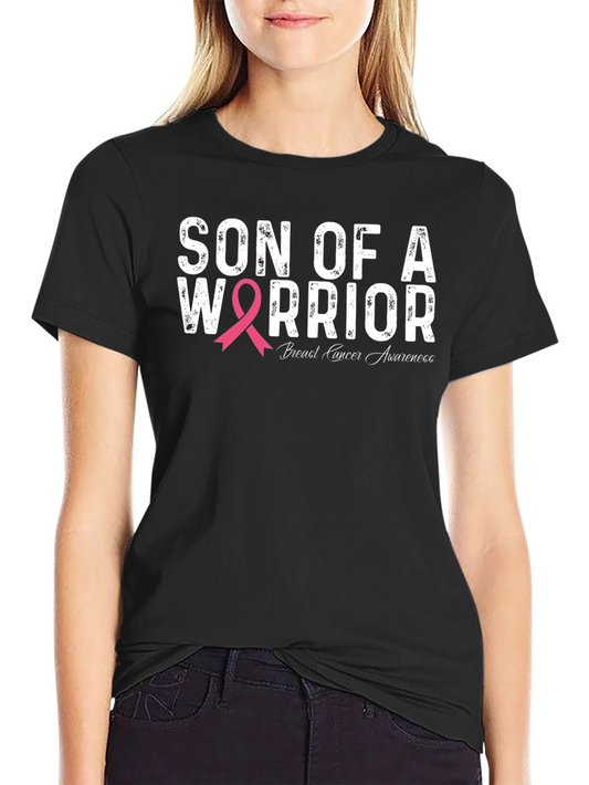 Son of a Warrior Breast Cancer Awareness T-Shirt