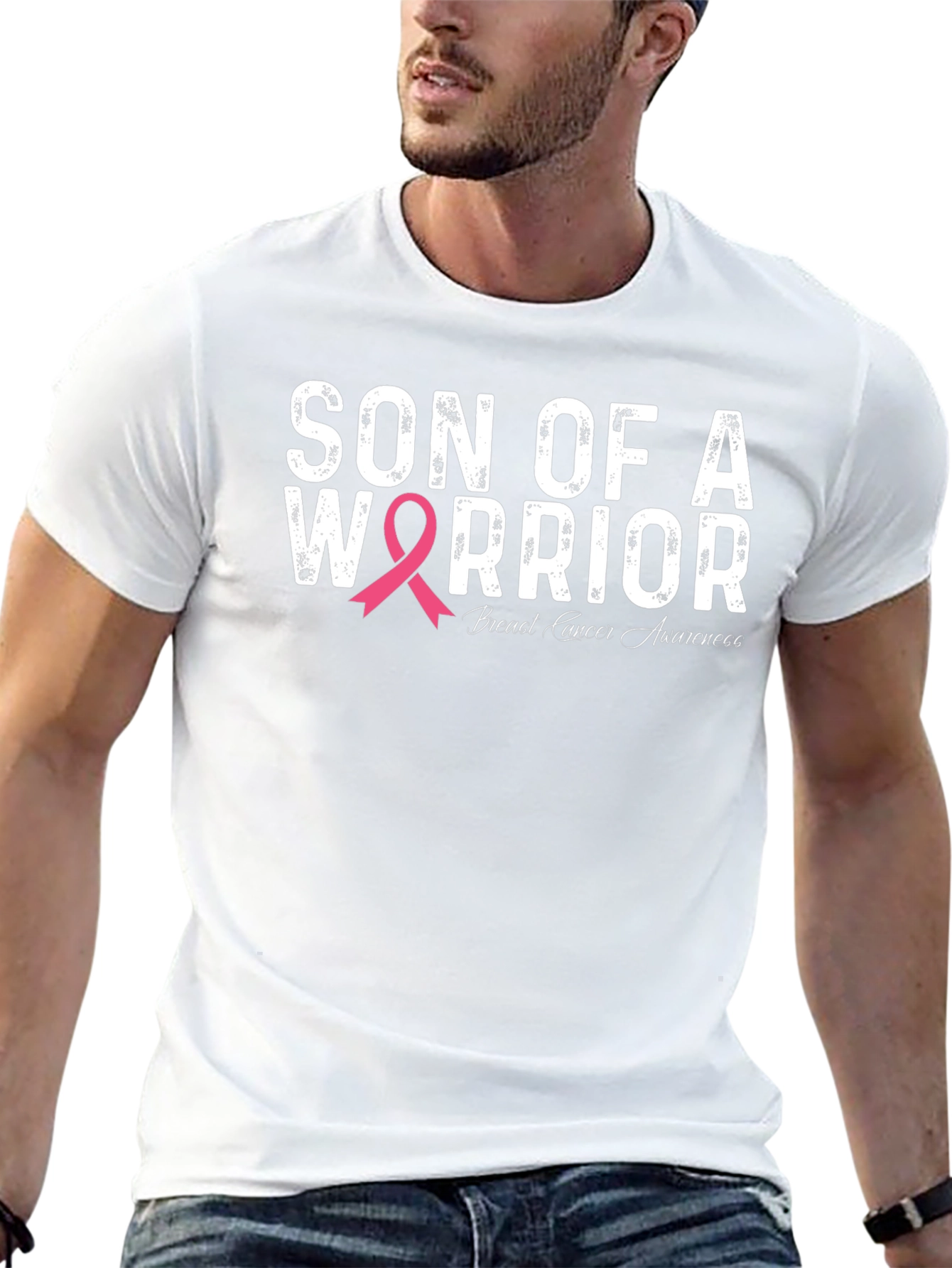 Son of a Warrior Breast Cancer Awareness T-Shirt