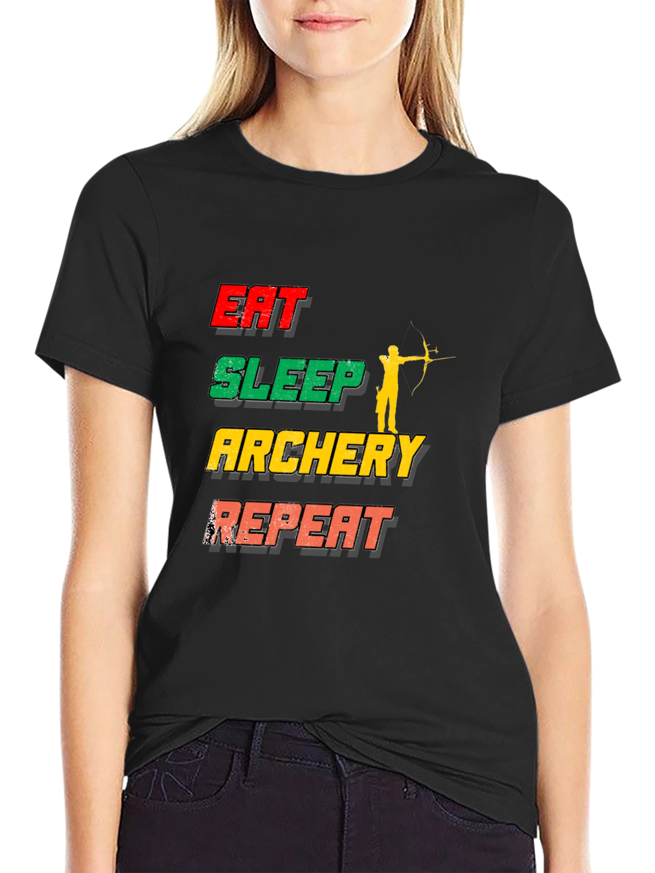 Eat Sleep Archery Repeat Graphic T-Shirt