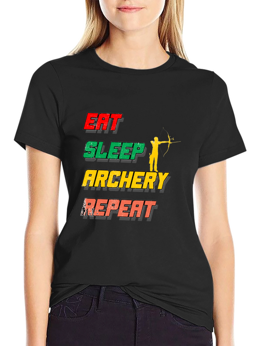 Eat Sleep Archery Repeat Graphic T-Shirt