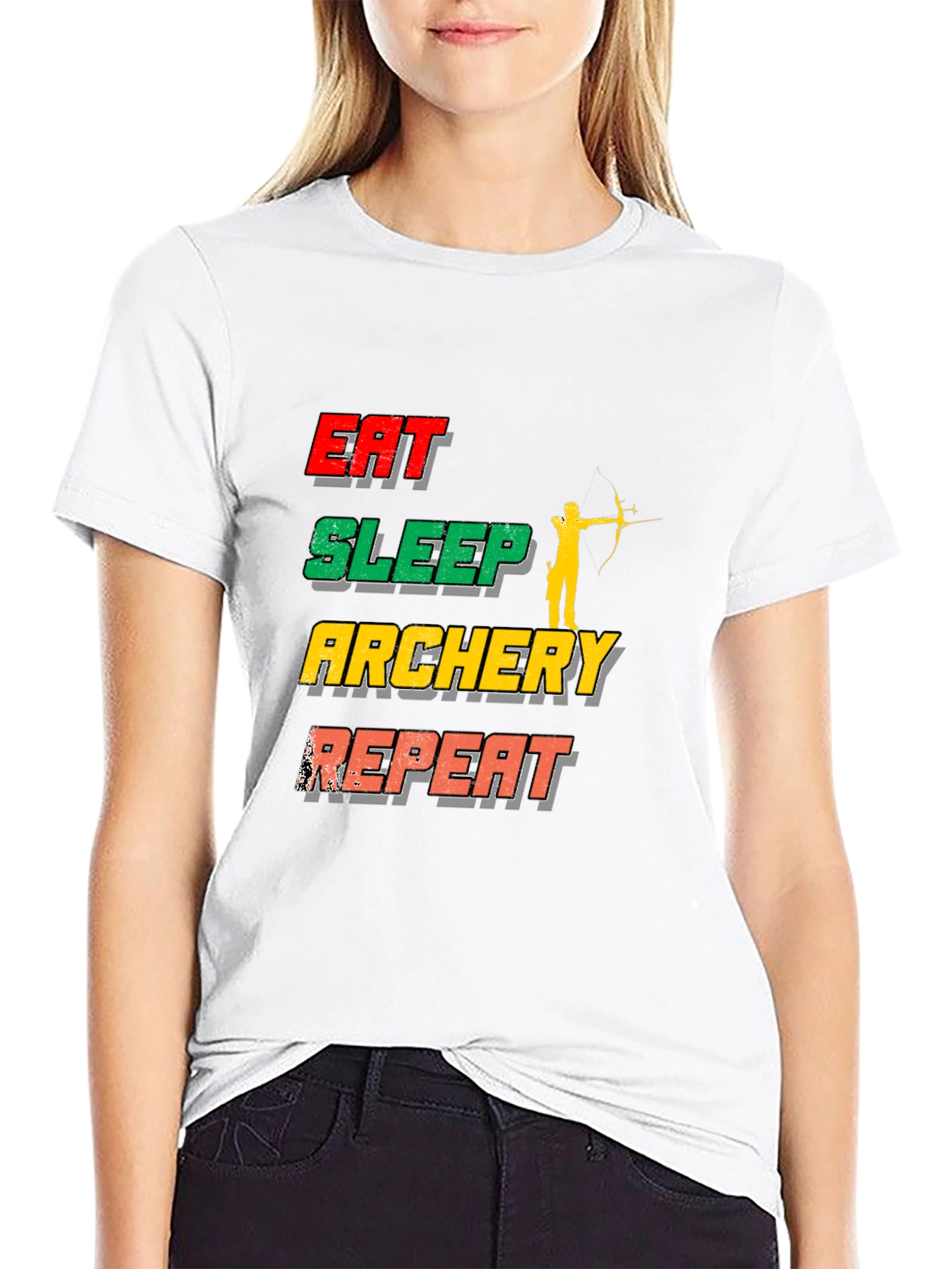 Eat Sleep Archery Repeat Graphic T-Shirt