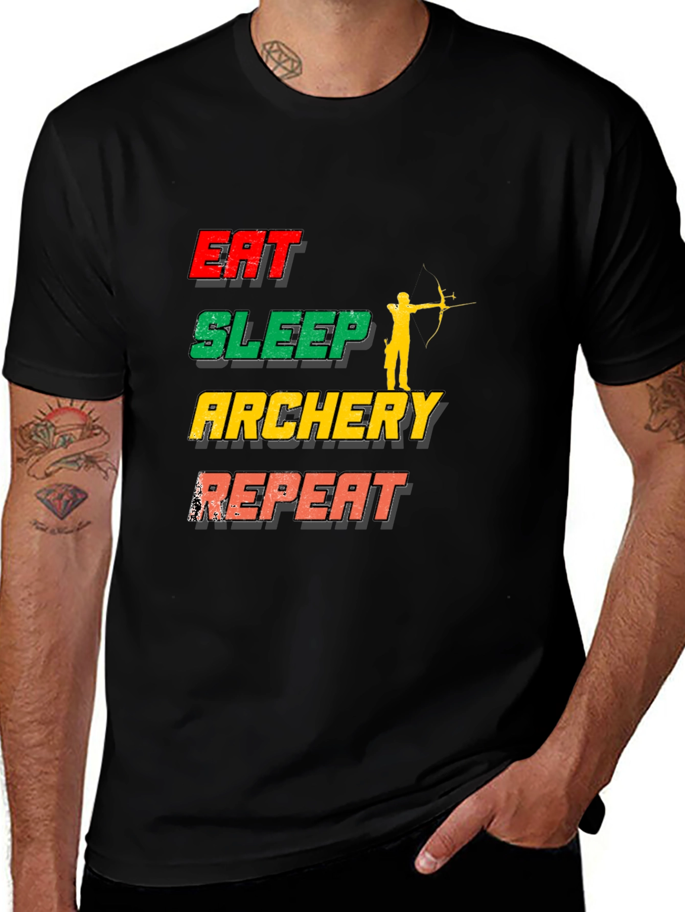 Eat Sleep Archery Repeat Graphic T-Shirt