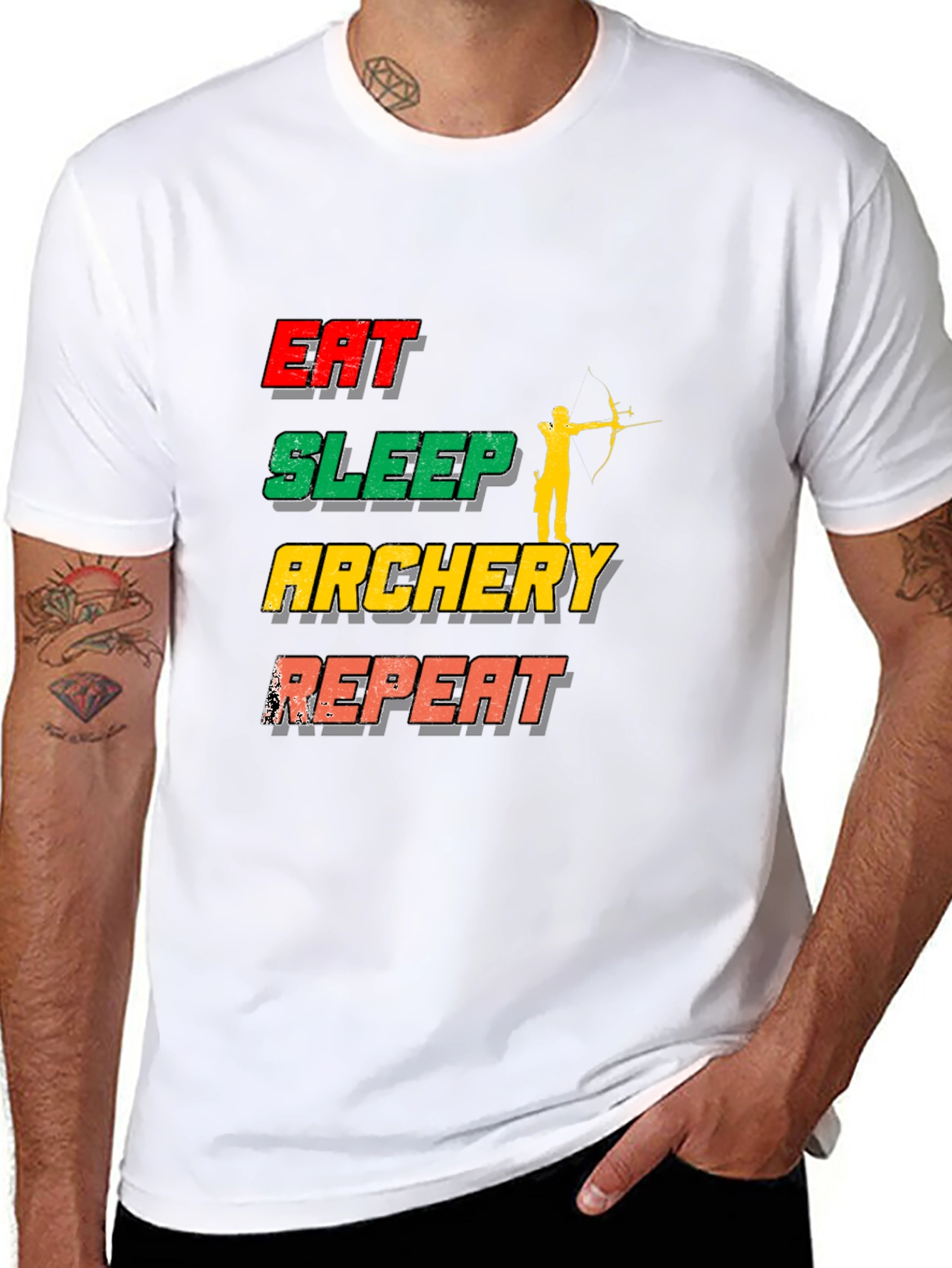 Eat Sleep Archery Repeat Graphic T-Shirt