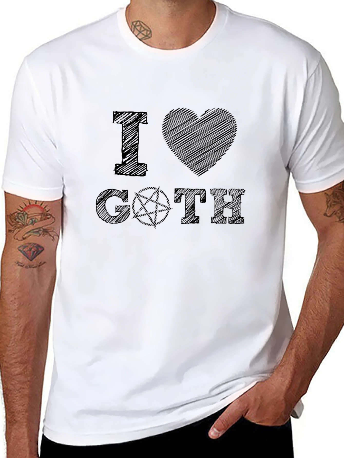 I Heart Goth Graphic Tee - Black