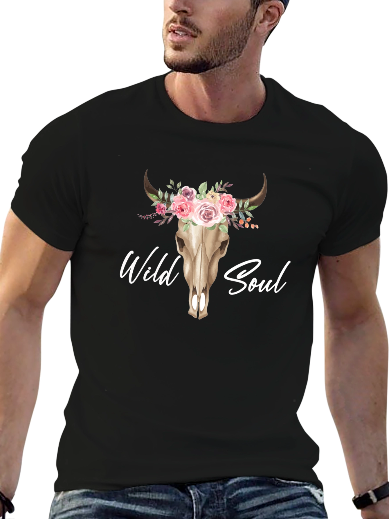 Wild Soul Bull Skull Graphic Tee