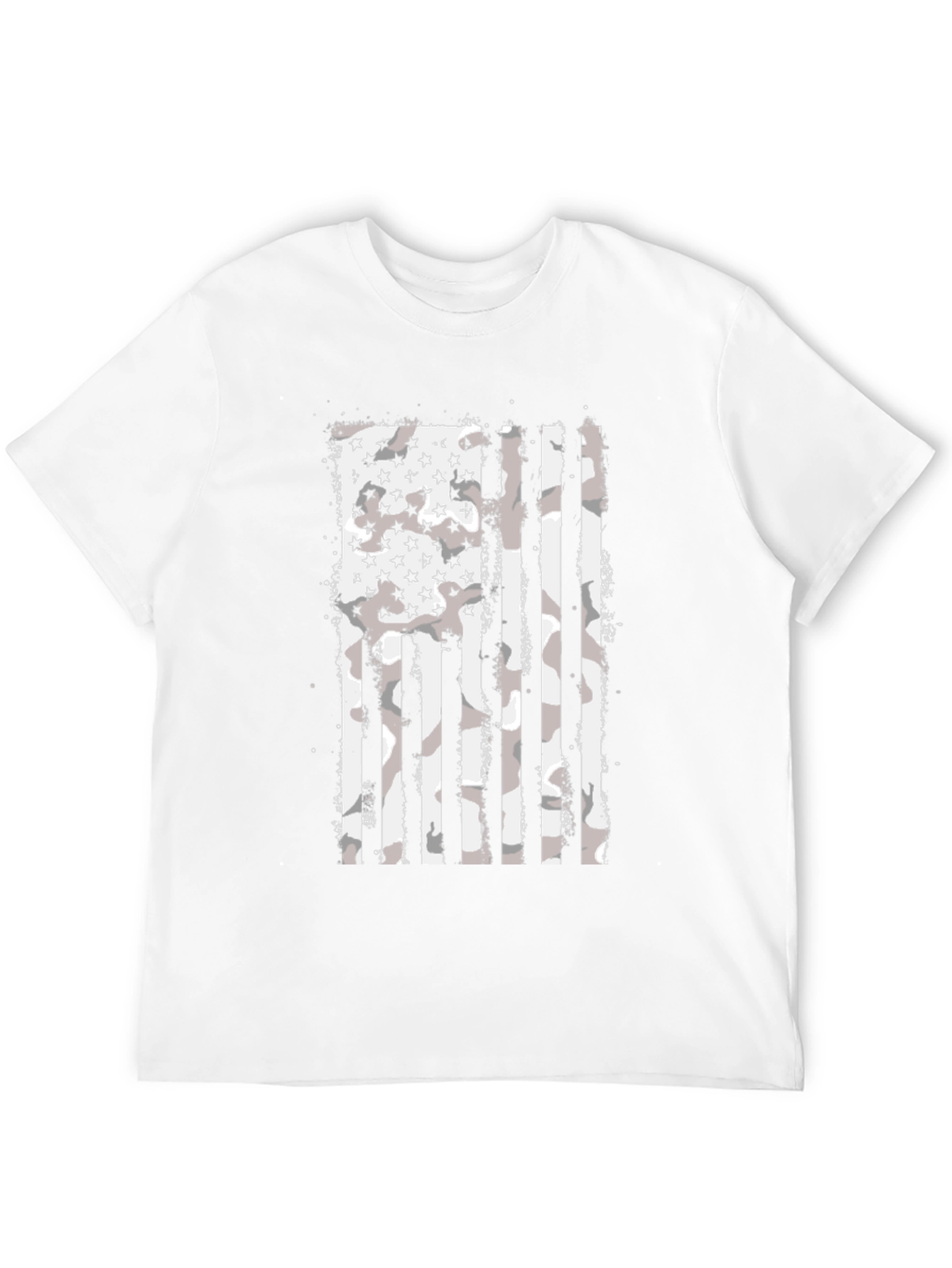 Distressed American Flag Camo Graphic T-Shirt
