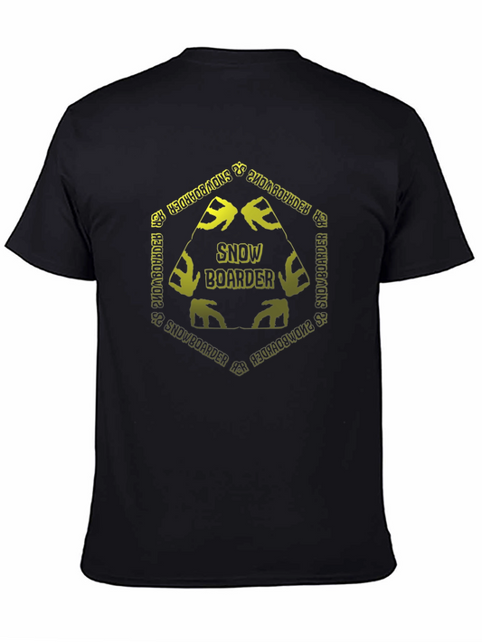 Snowboarder Graphic Tee - Black Cotton T-Shirt