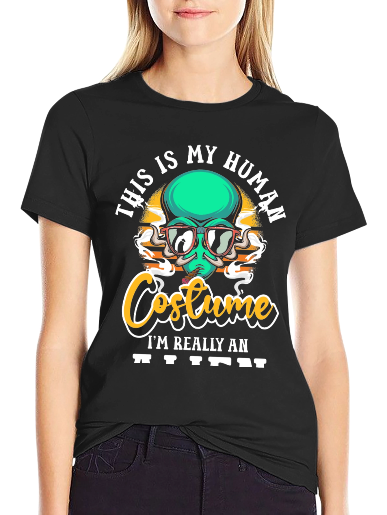 This is My Human Costume Alien Graphic T-Shirt