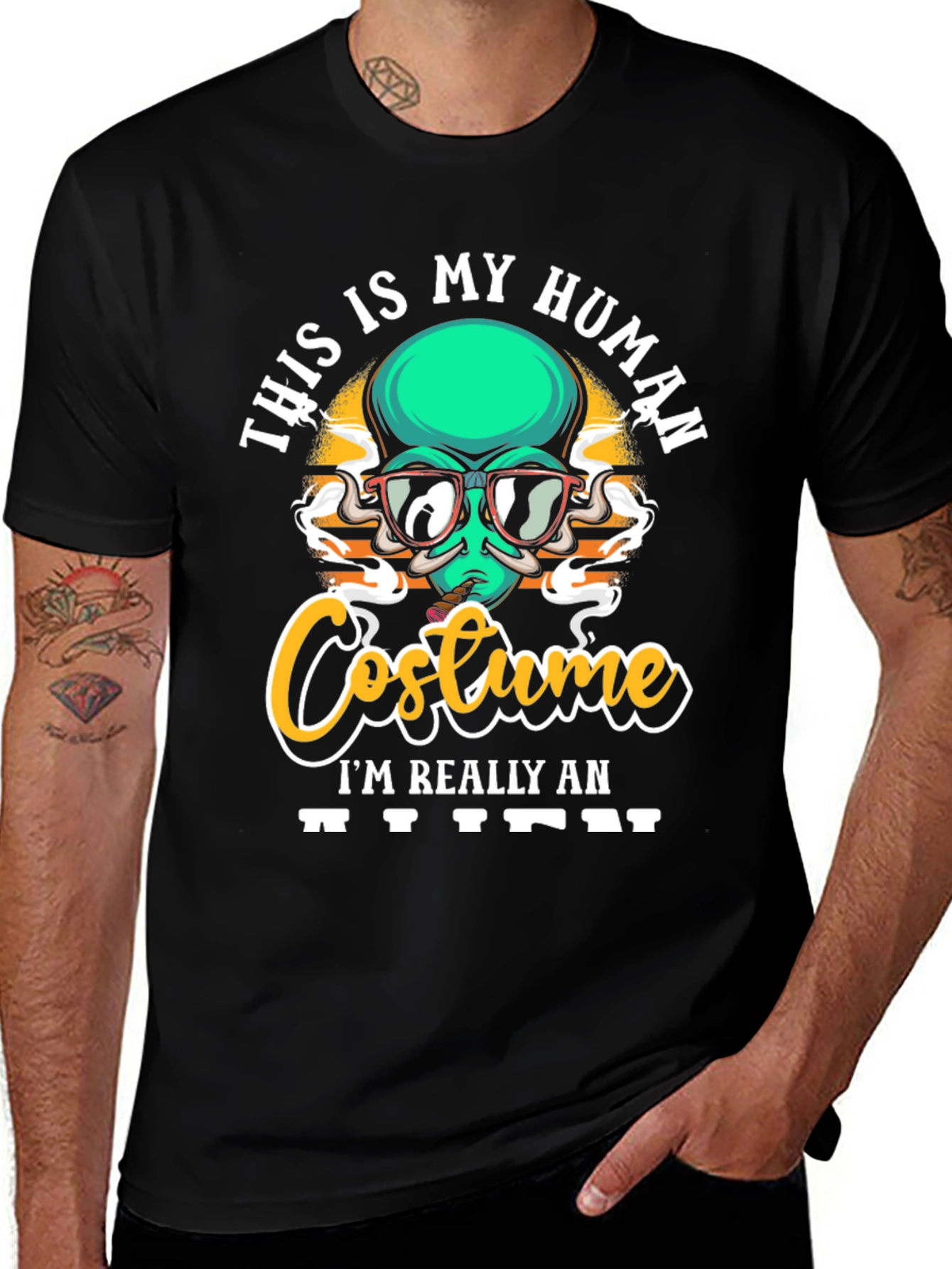 This is My Human Costume Alien Graphic T-Shirt