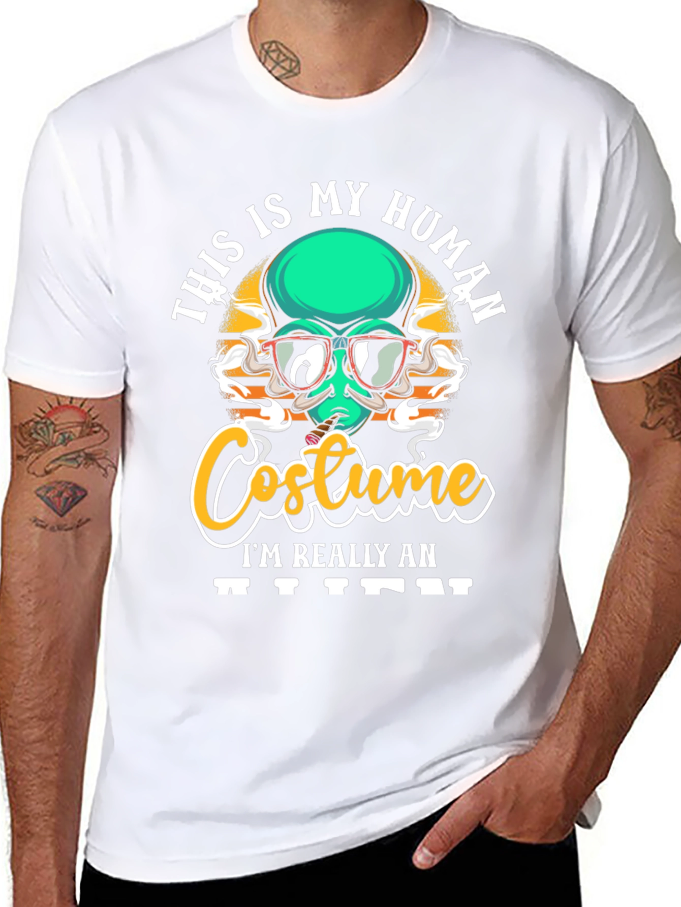 This is My Human Costume Alien Graphic T-Shirt