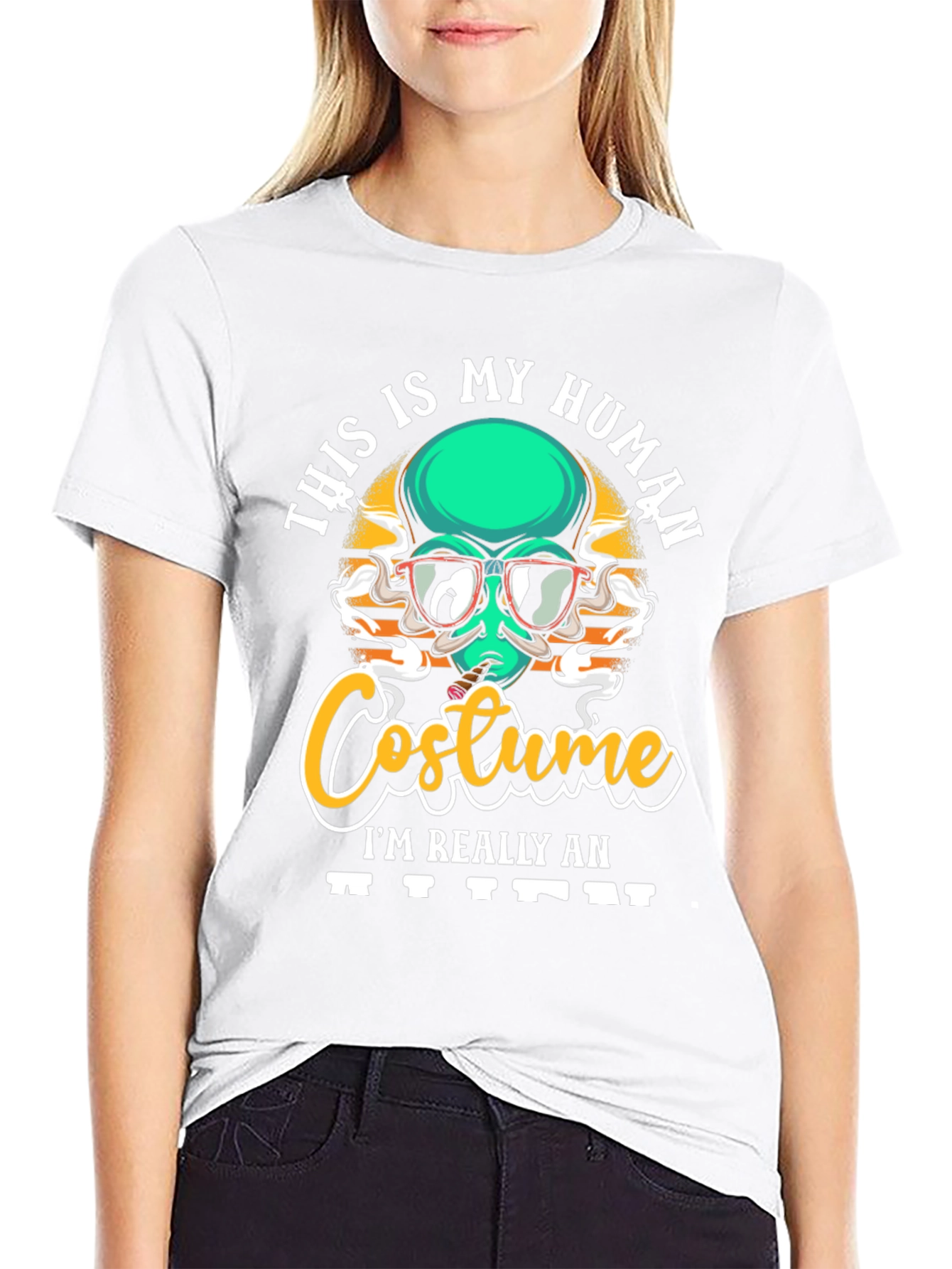 This is My Human Costume Alien Graphic T-Shirt