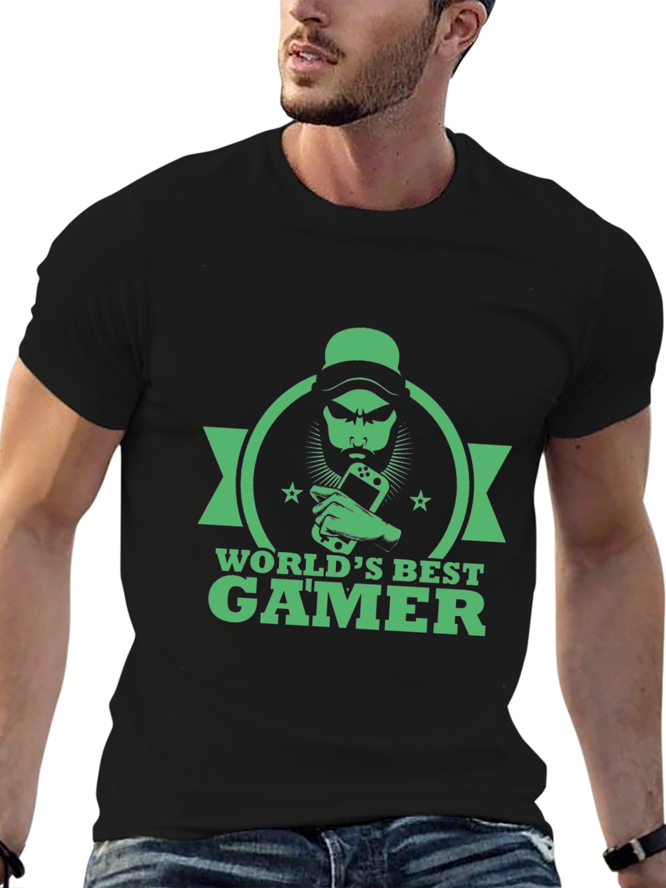 Worlds Best Gamer Black T-Shirt