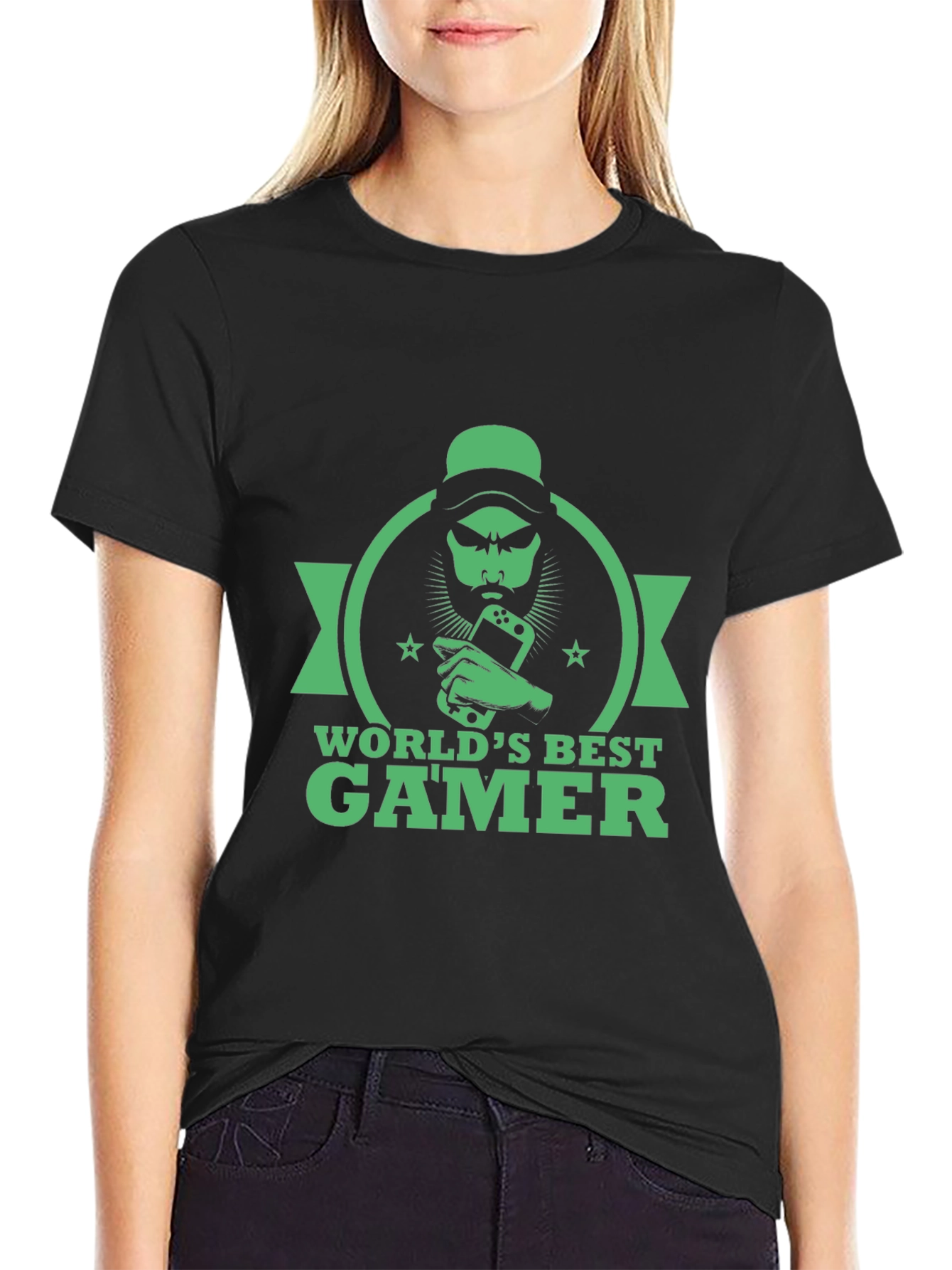 Worlds Best Gamer Black T-Shirt