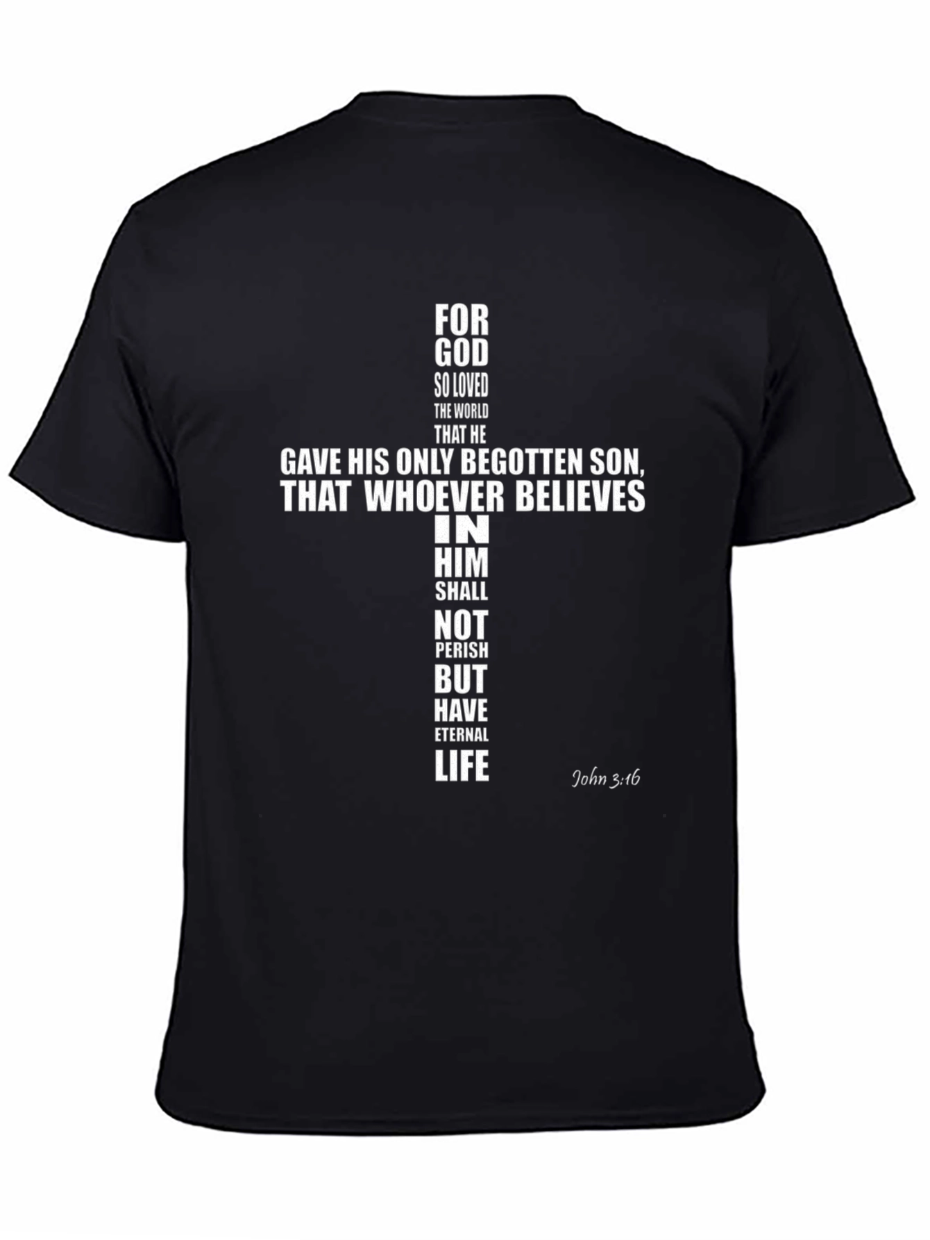 Faith-Based Graphic Tee - John 3:16 Cross Design