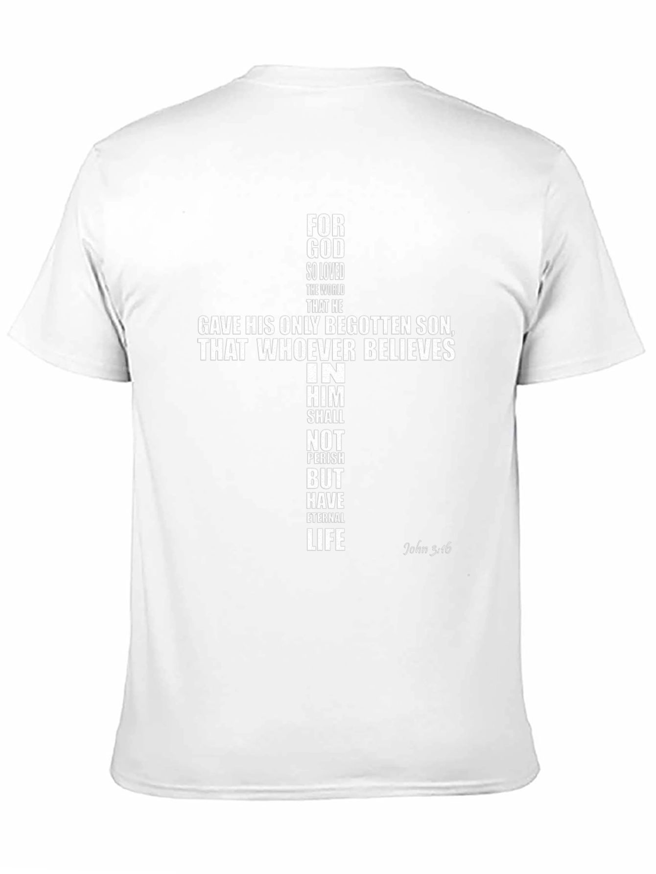 Faith-Based Graphic Tee - John 3:16 Cross Design