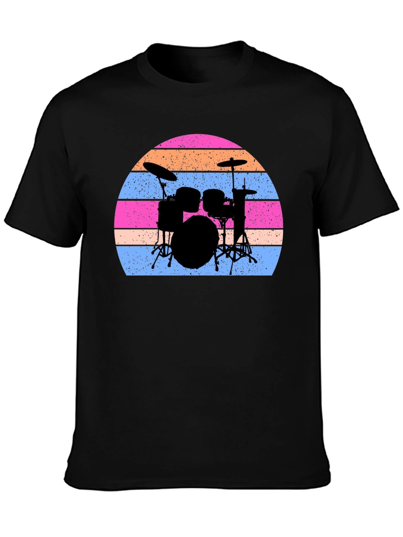 Drum Set Sunset Graphic Tee