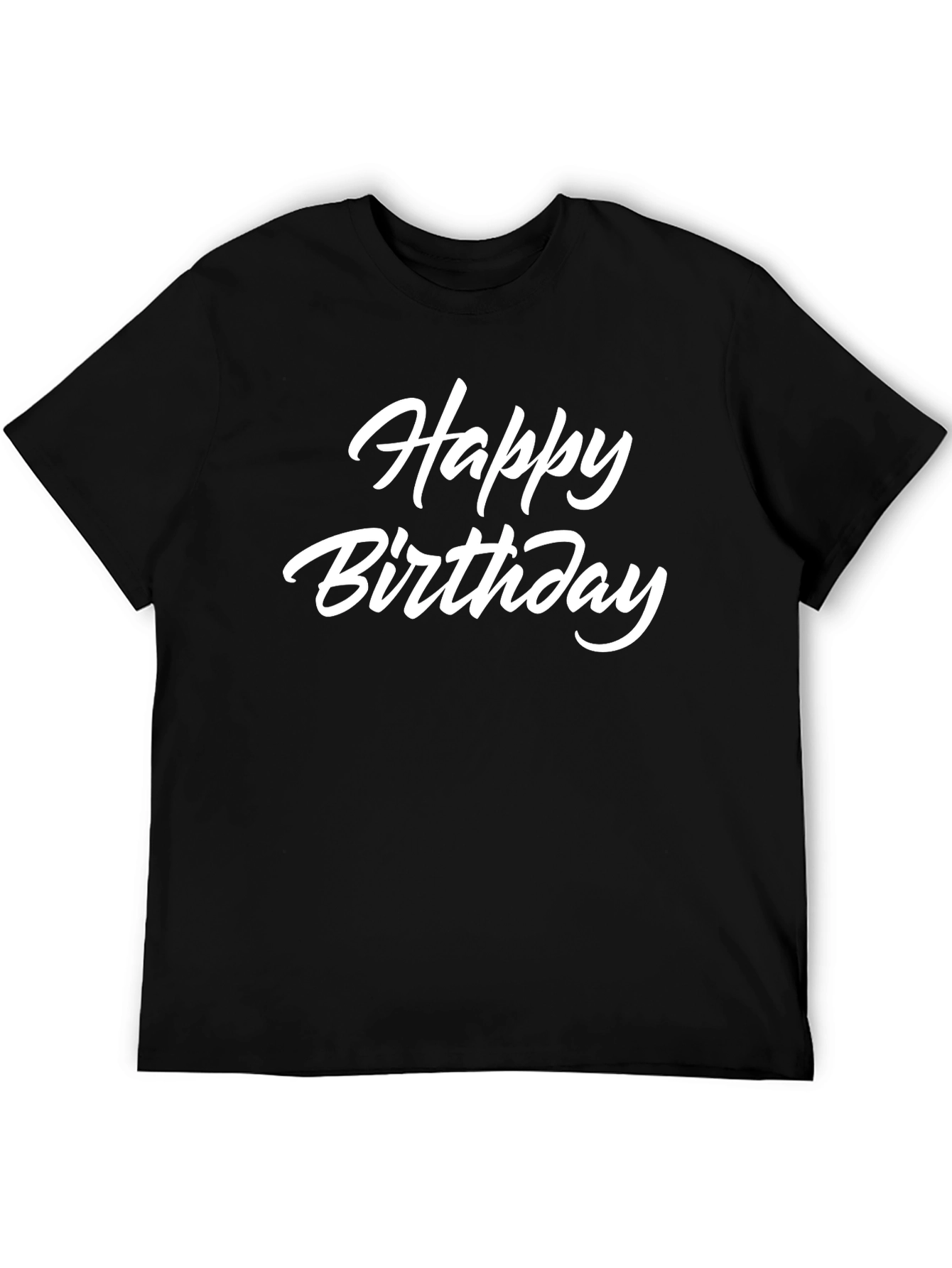 Happy Birthday Black T-Shirt - Stylish Celebration Tee