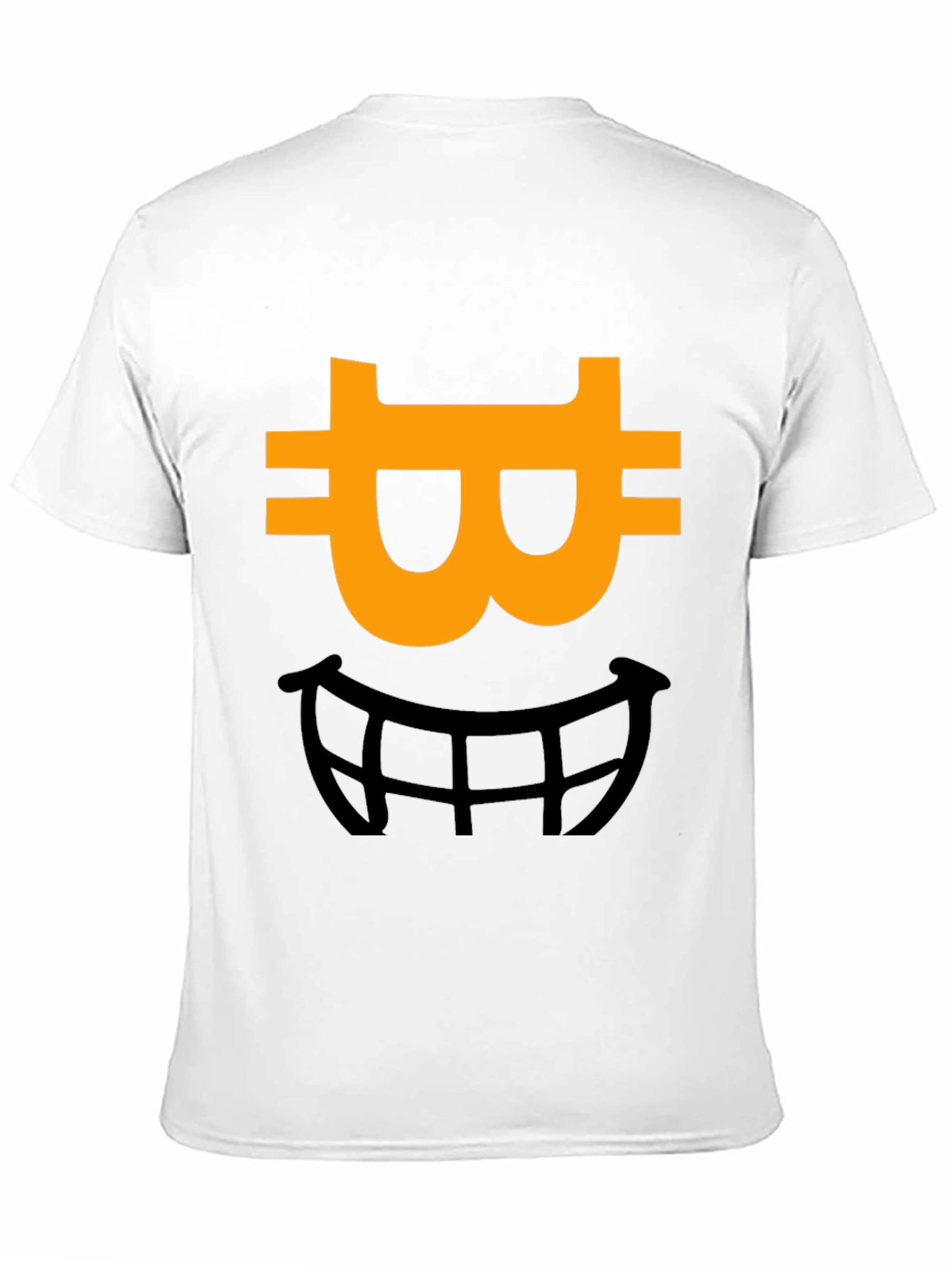 Bitcoin Smile Graphic Tee - Black Cotton Blend