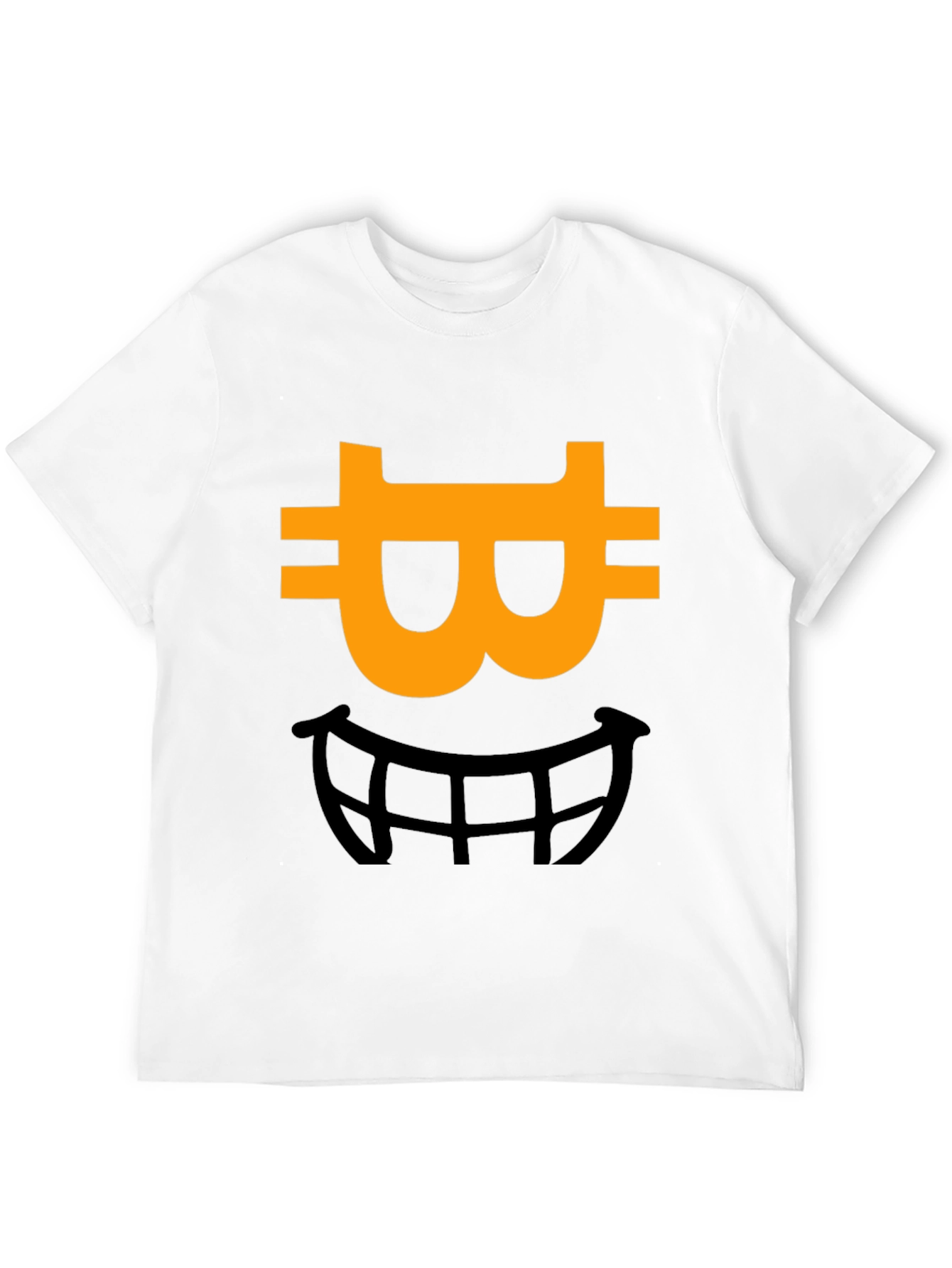 Bitcoin Smile Graphic Tee - Black Cotton Blend