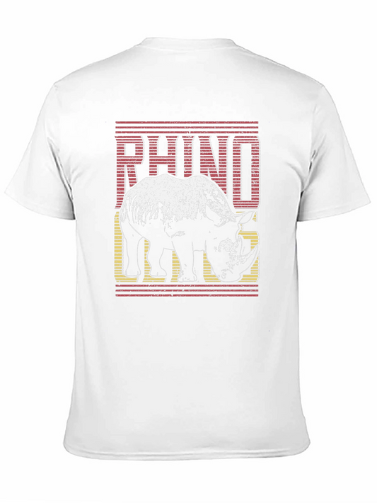 Rhino Graphic Tee - Vintage Style Mens T-Shirt
