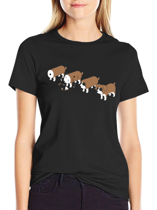Cannoli Dog T-Shirt Funny Italian Pastry Pun