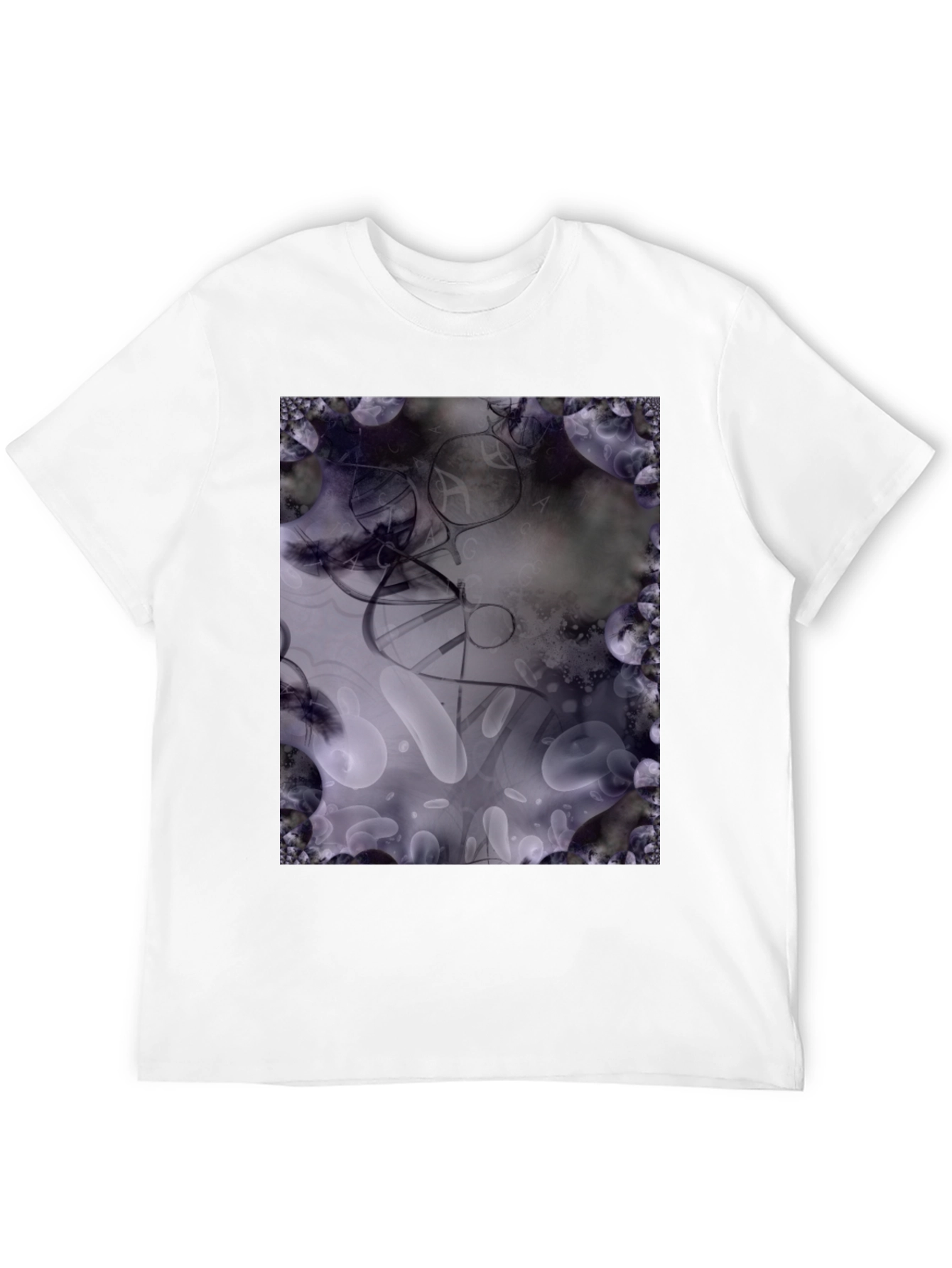 Abstract Art T-Shirt: Black Cotton Blend Tee