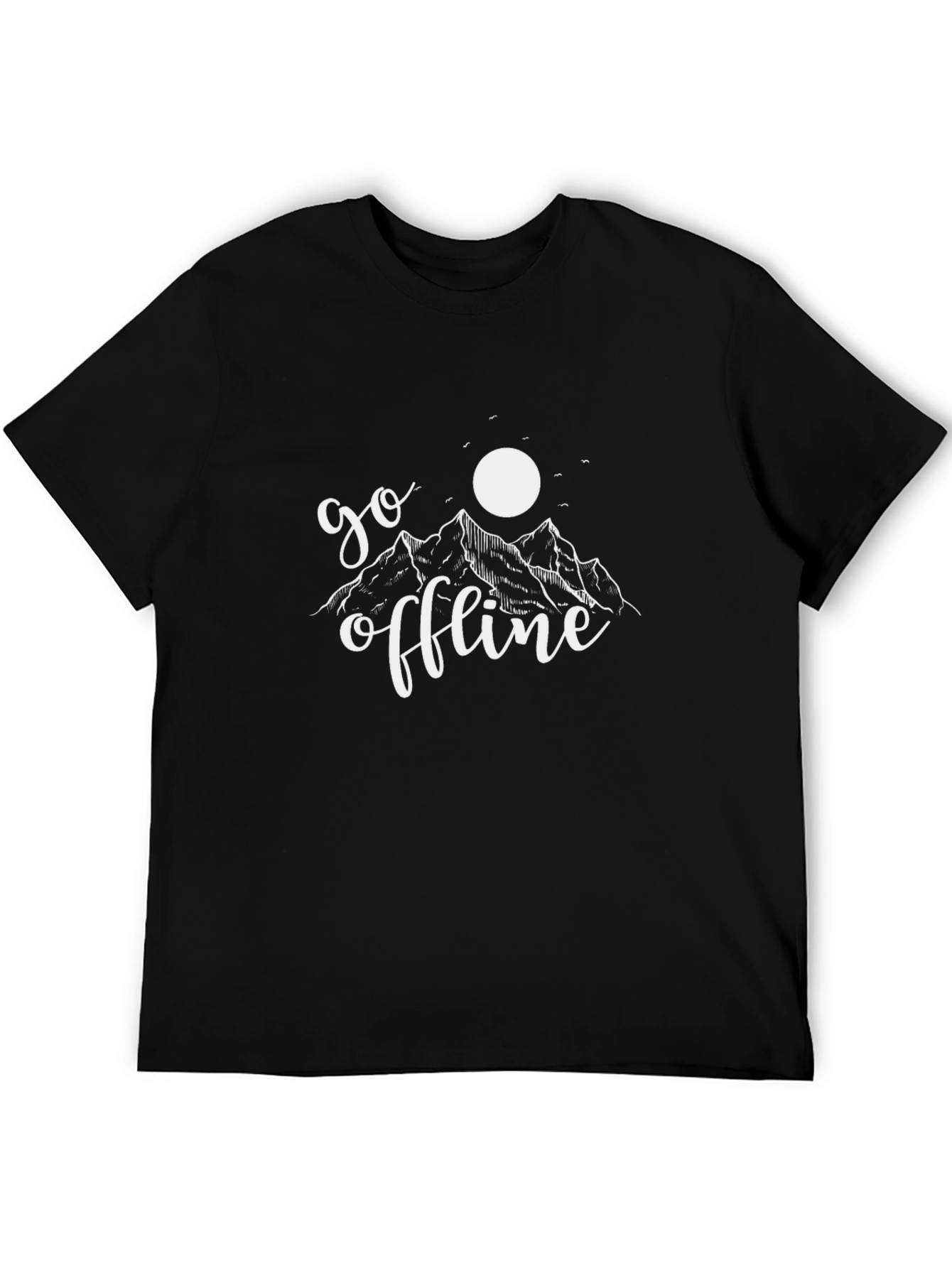 Go Offline Black T-Shirt - Nature Lover Tee