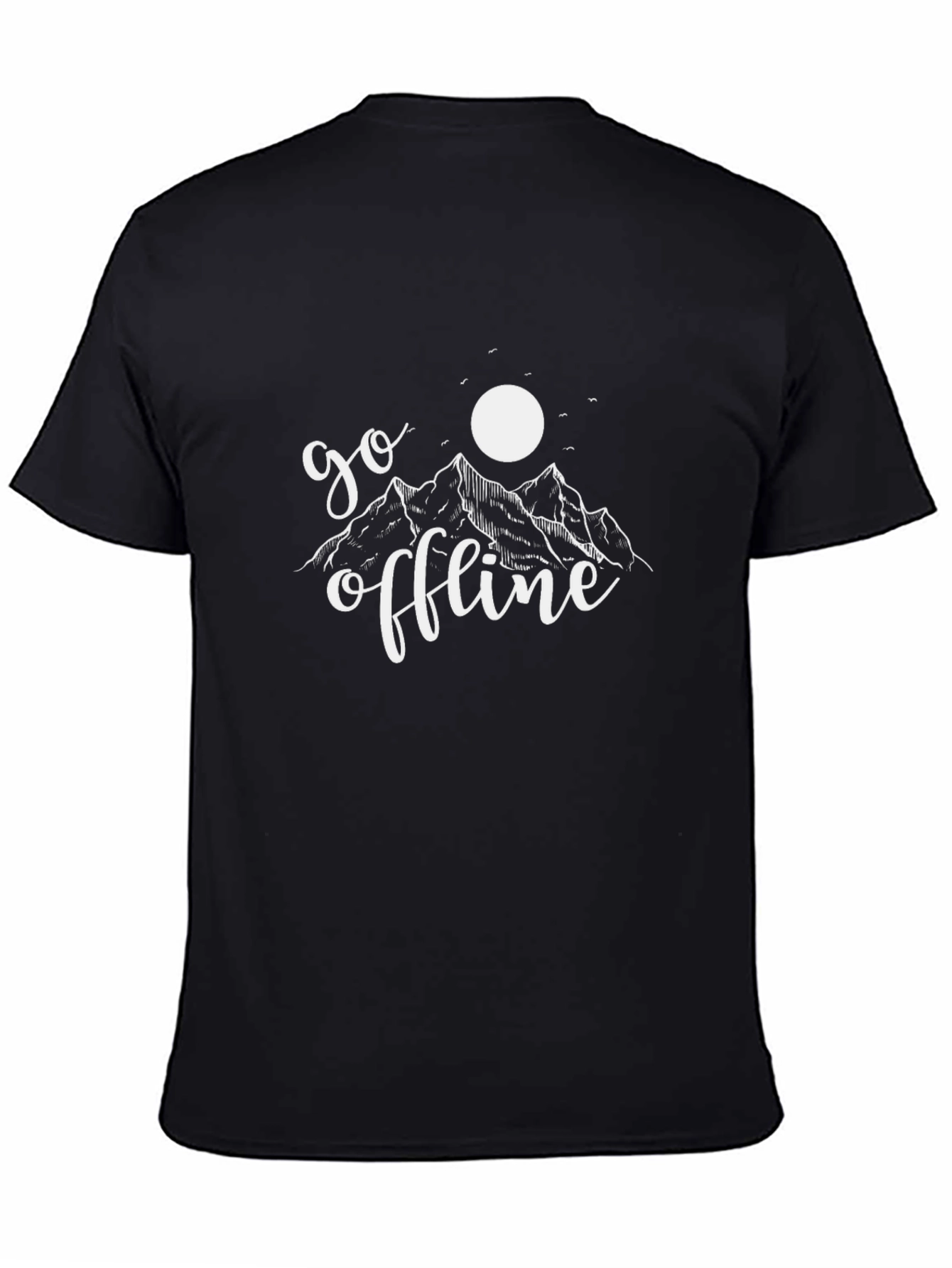 Go Offline Black T-Shirt - Nature Lover Tee