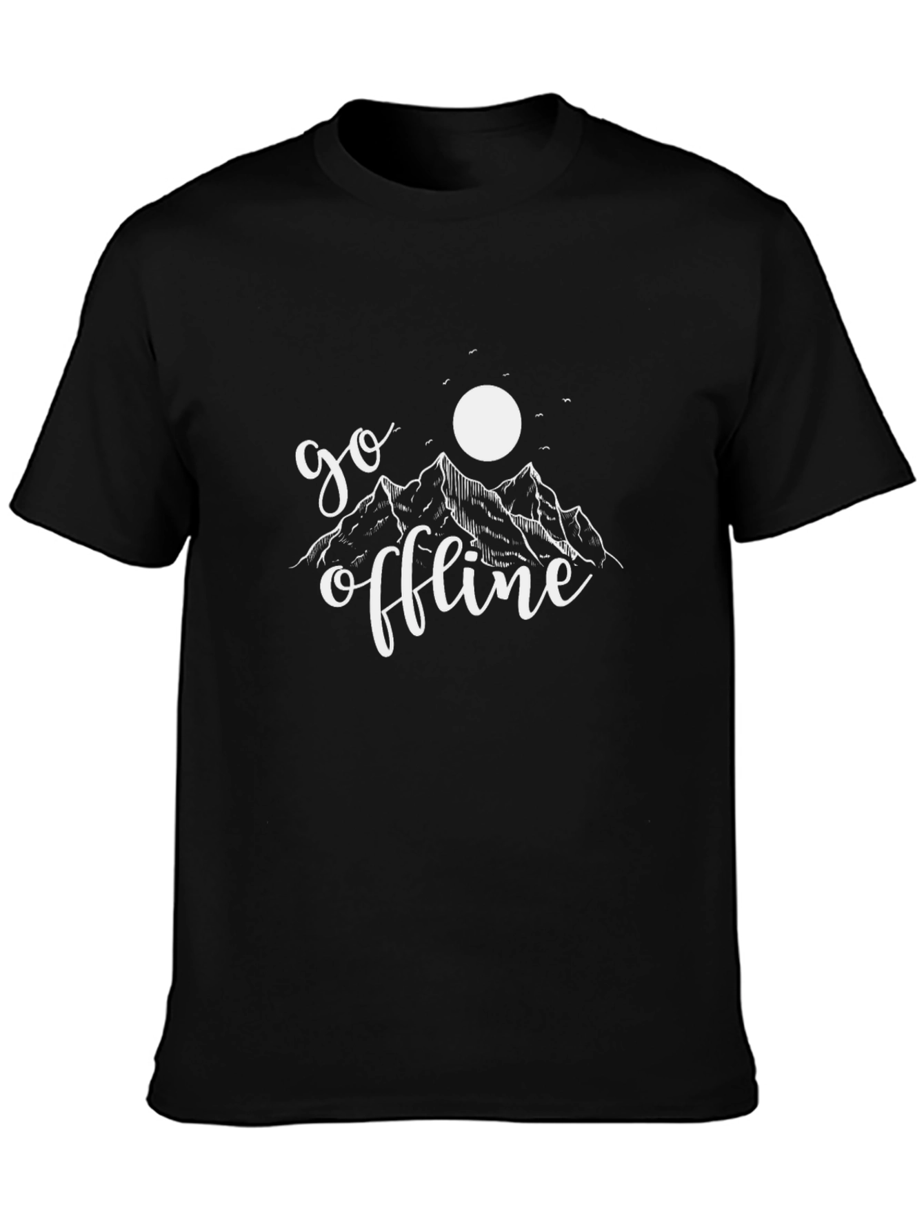 Go Offline Black T-Shirt - Nature Lover Tee