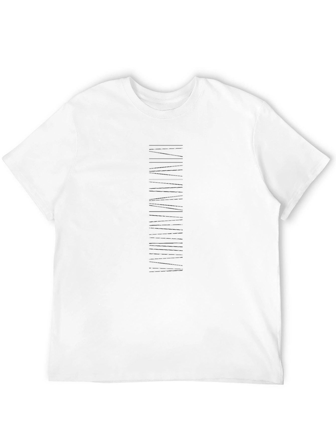 Abstract Line Graphic Tee - Modern Black T-Shirt